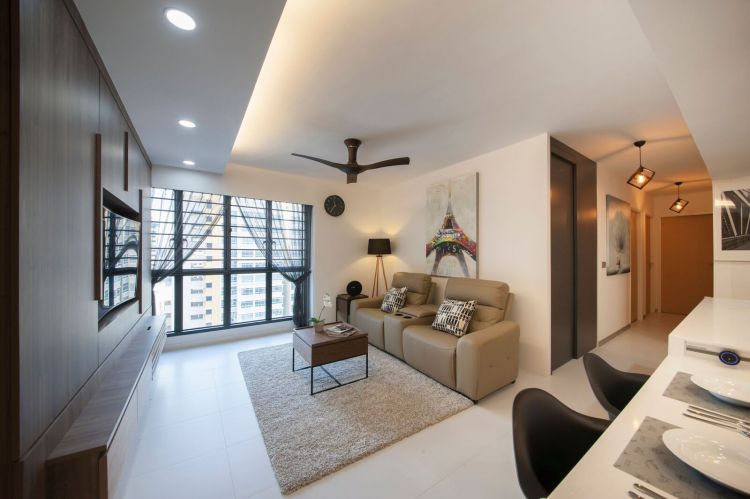 Contemporary, Modern Design - Living Room - HDB 4 Room - Design by Design 4 Space Pte Ltd