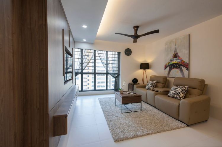 Contemporary, Modern Design - Living Room - HDB 4 Room - Design by Design 4 Space Pte Ltd