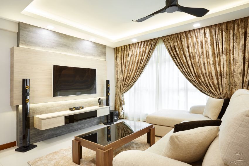 Contemporary, Minimalist, Modern Design - Living Room - HDB 5 Room - Design by Design 4 Space Pte Ltd