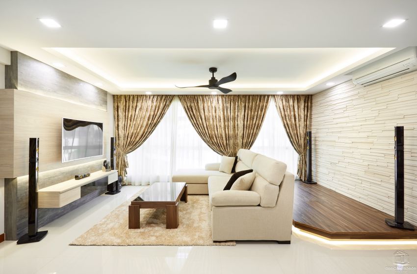 Contemporary, Minimalist, Modern Design - Living Room - HDB 5 Room - Design by Design 4 Space Pte Ltd