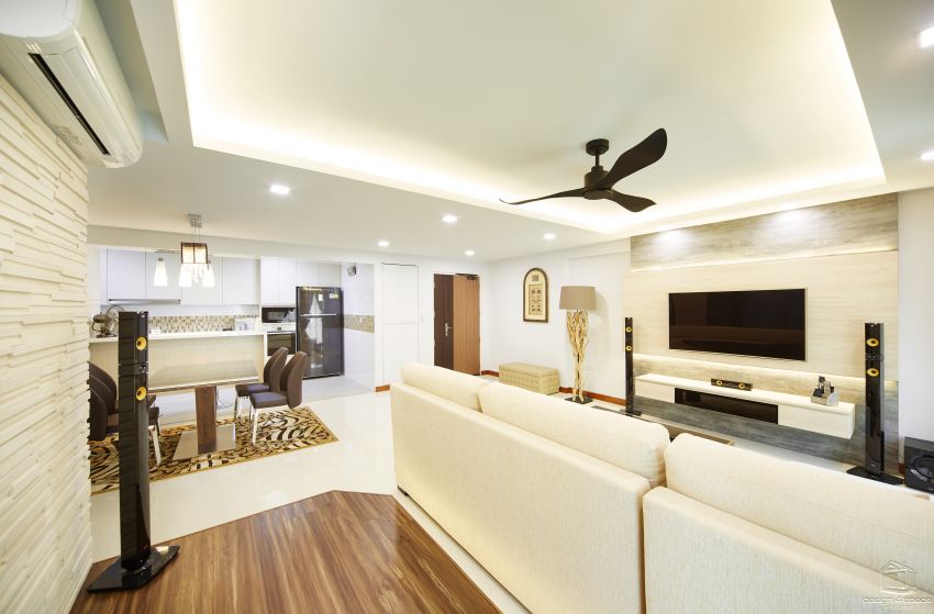 Contemporary, Minimalist, Modern Design - Living Room - HDB 5 Room - Design by Design 4 Space Pte Ltd