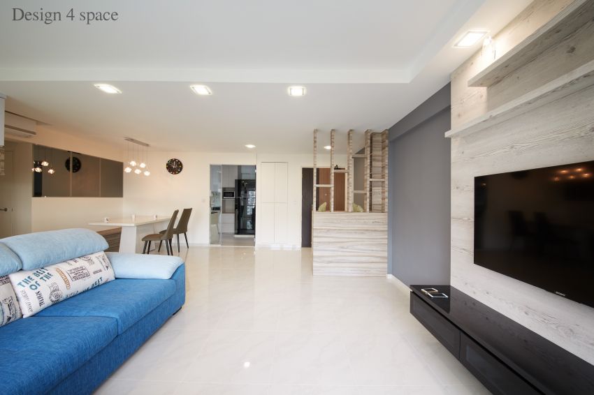 Contemporary, Minimalist, Modern Design - Living Room - HDB 5 Room - Design by Design 4 Space Pte Ltd