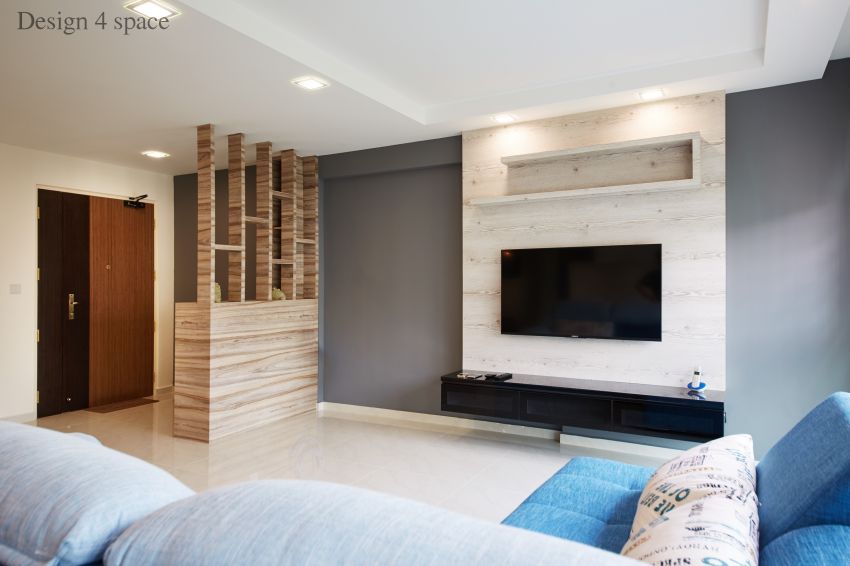 Contemporary, Minimalist, Modern Design - Living Room - HDB 5 Room - Design by Design 4 Space Pte Ltd