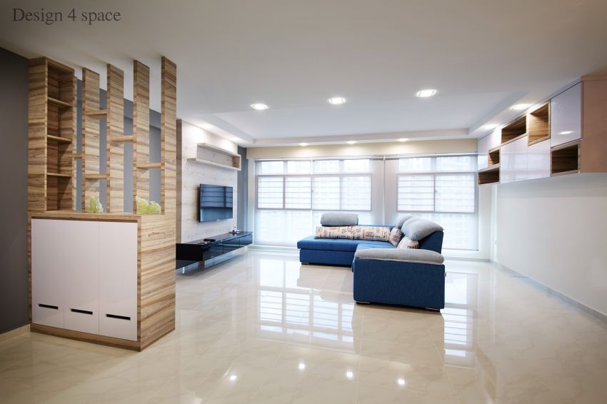 Contemporary, Minimalist, Modern Design - Living Room - HDB 5 Room - Design by Design 4 Space Pte Ltd