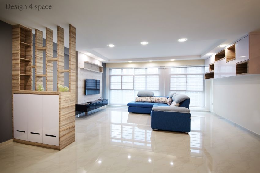 Contemporary, Minimalist, Modern Design - Living Room - HDB 5 Room - Design by Design 4 Space Pte Ltd