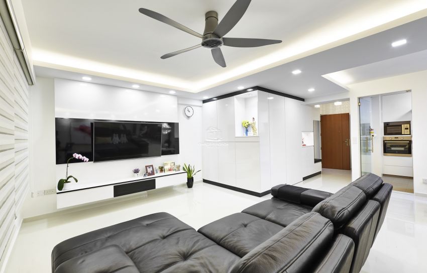 Contemporary, Minimalist, Modern Design - Living Room - HDB 5 Room - Design by Design 4 Space Pte Ltd