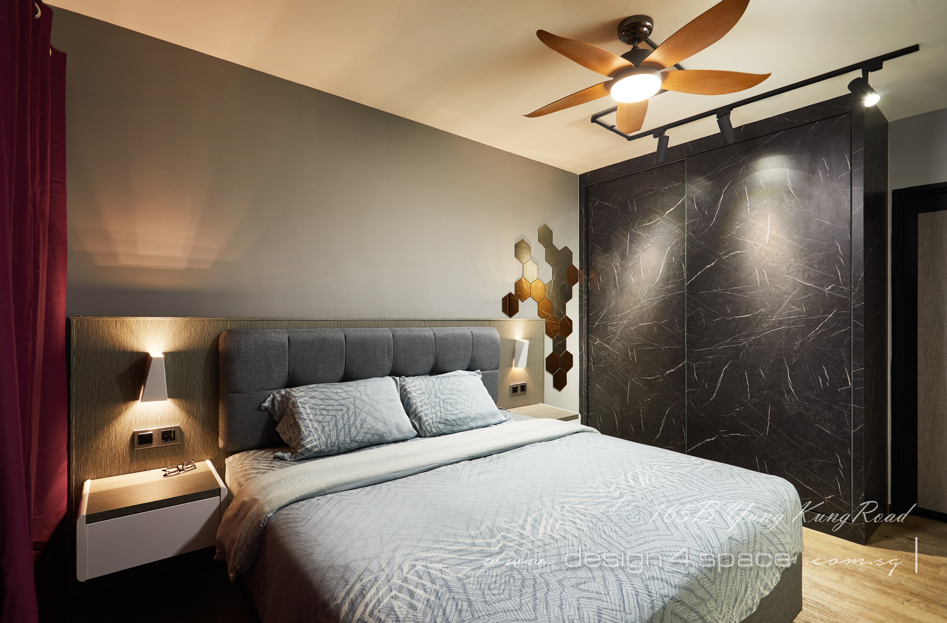Industrial, Retro, Rustic Design - Bedroom - HDB 5 Room - Design by Design 4 Space Pte Ltd
