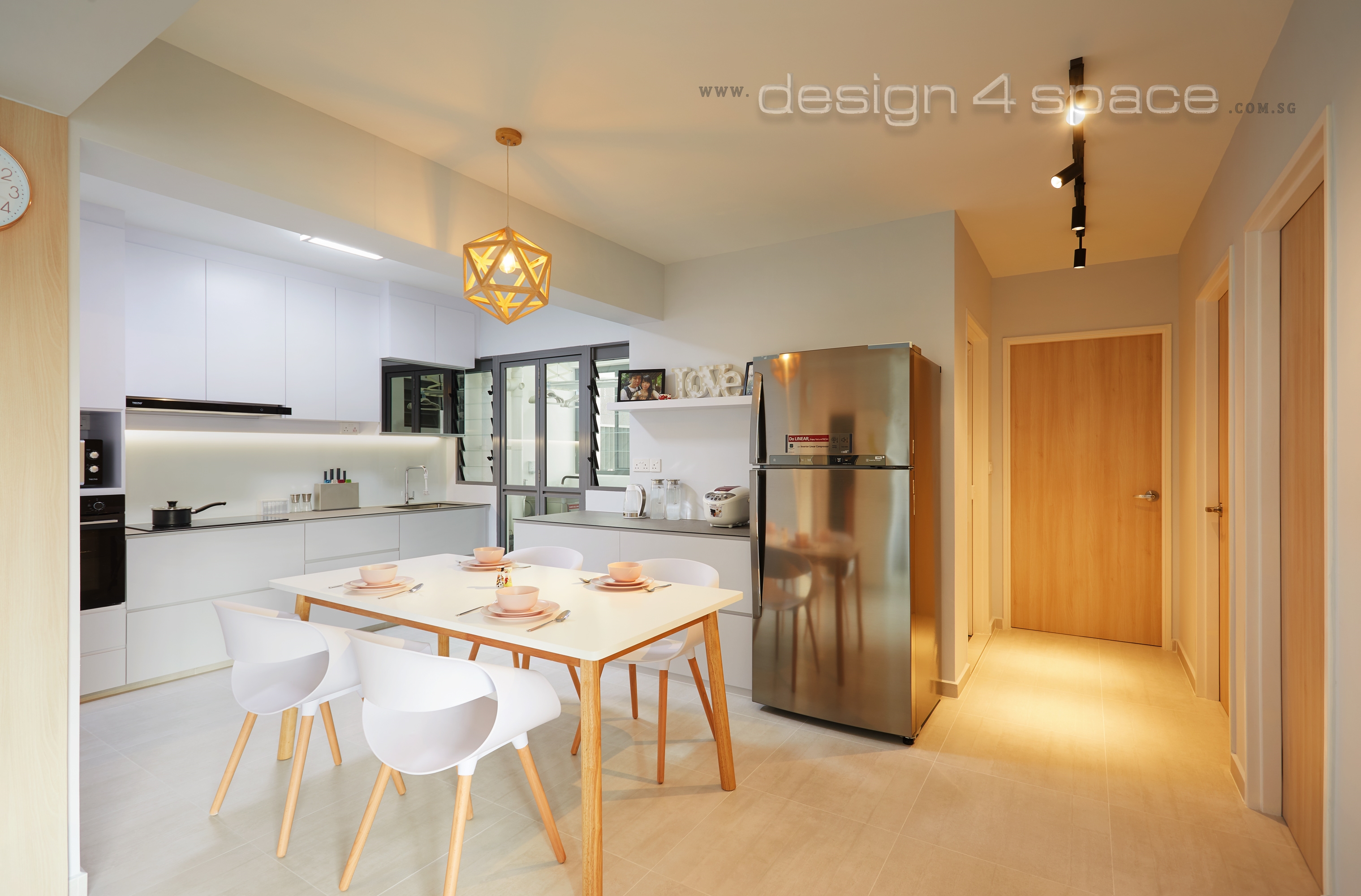 Contemporary, Modern, Scandinavian Design - Kitchen - HDB 4 Room - Design by Design 4 Space Pte Ltd