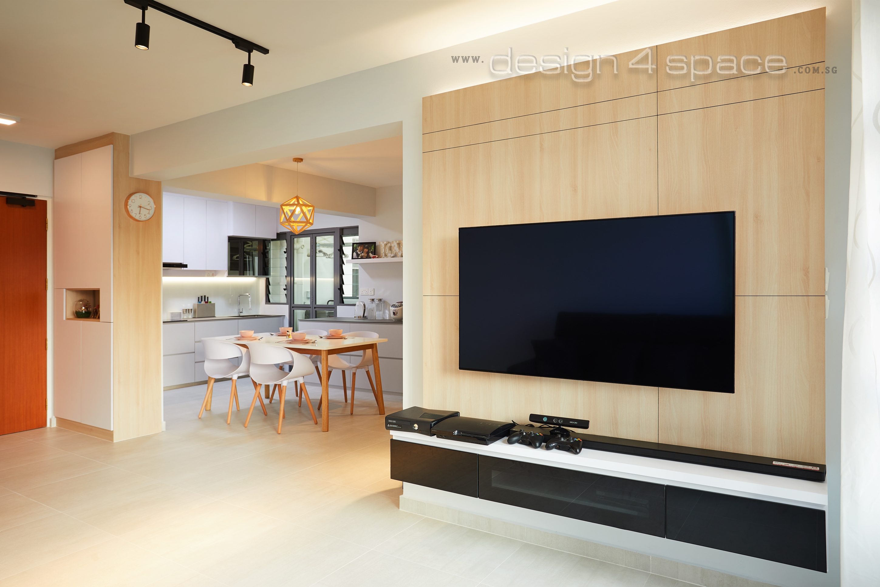 Contemporary, Modern, Scandinavian Design - Living Room - HDB 4 Room - Design by Design 4 Space Pte Ltd