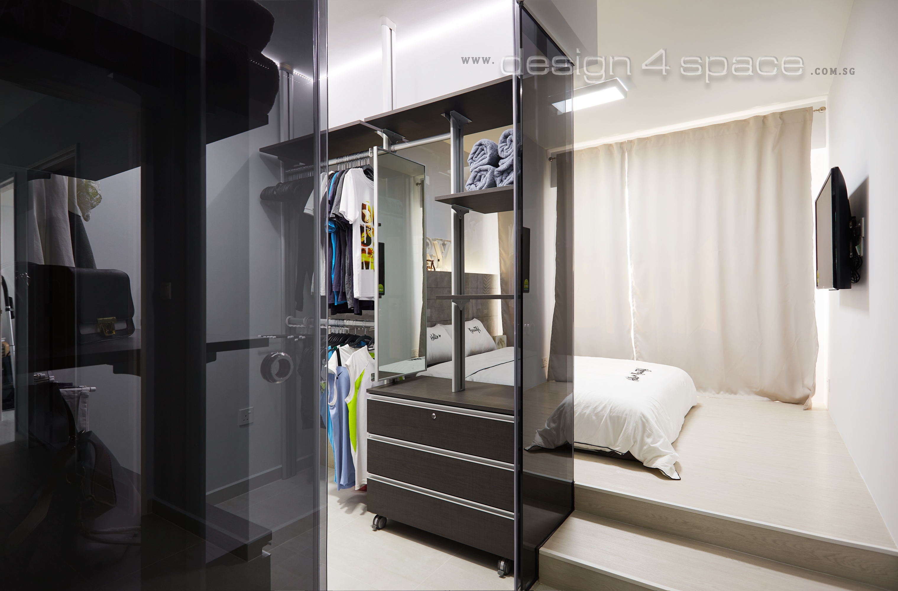 Contemporary, Modern, Scandinavian Design - Bedroom - HDB 4 Room - Design by Design 4 Space Pte Ltd
