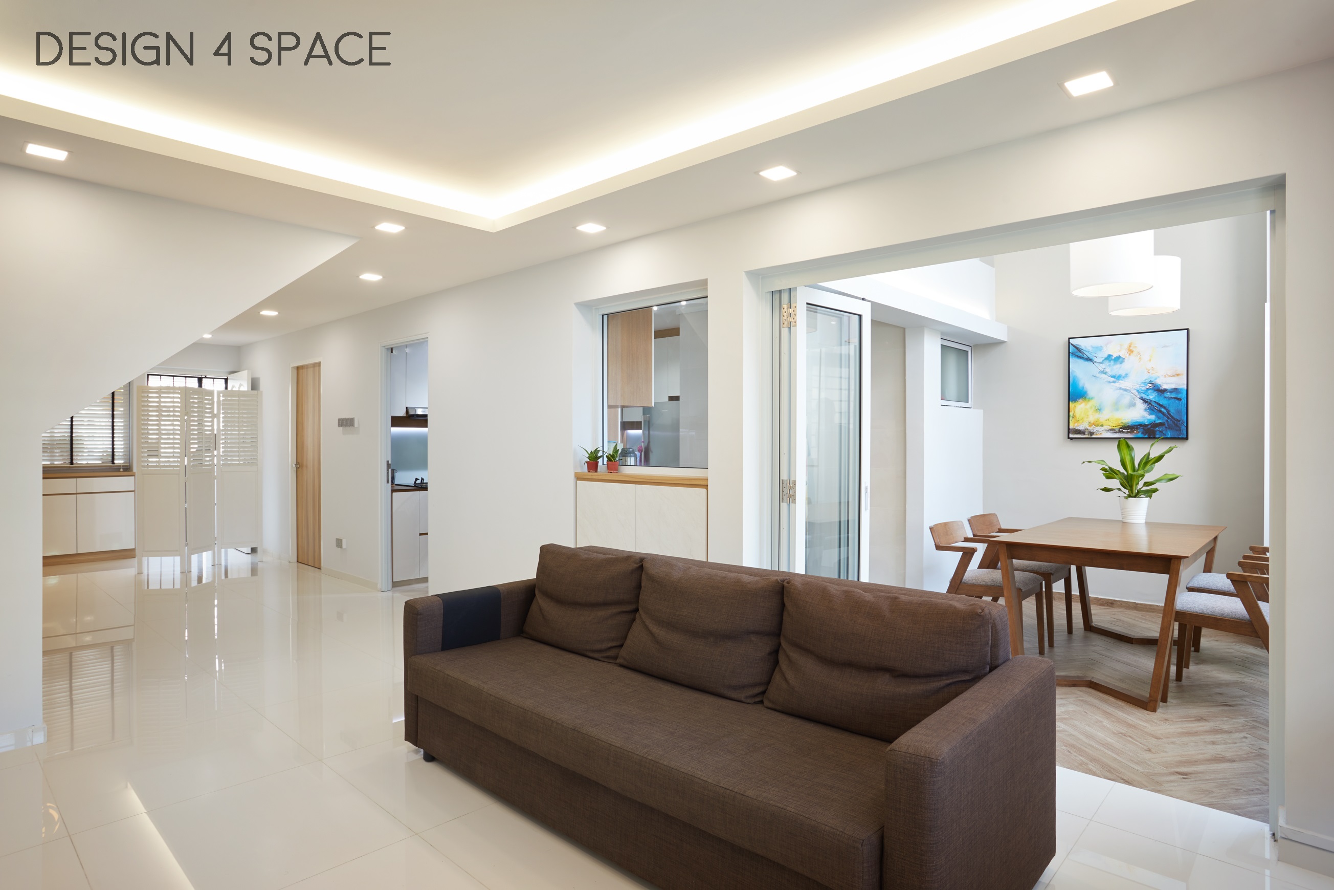 Contemporary Design - Living Room - HDB Executive Apartment - Design by Design 4 Space Pte Ltd