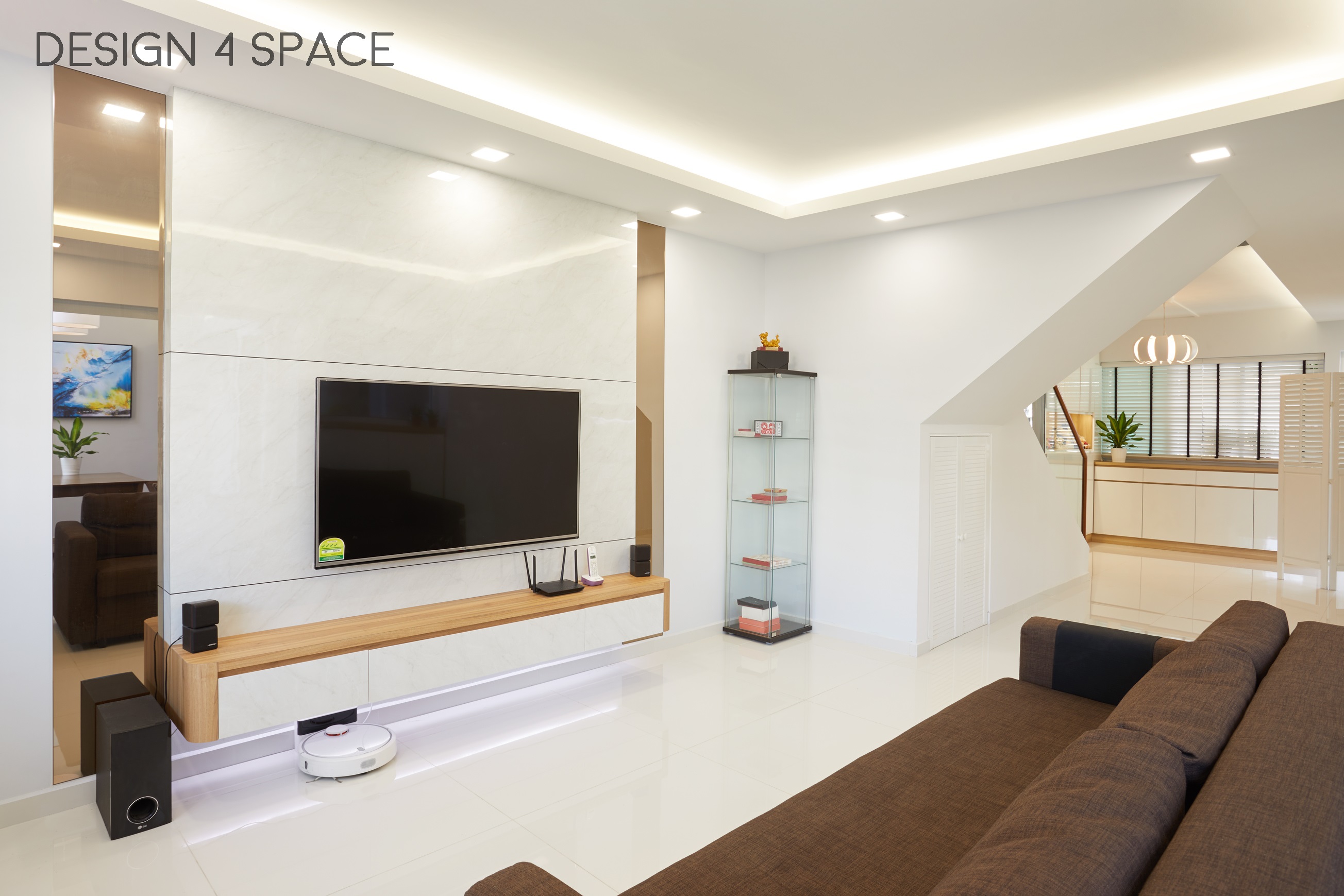 Contemporary Design - Living Room - HDB Executive Apartment - Design by Design 4 Space Pte Ltd