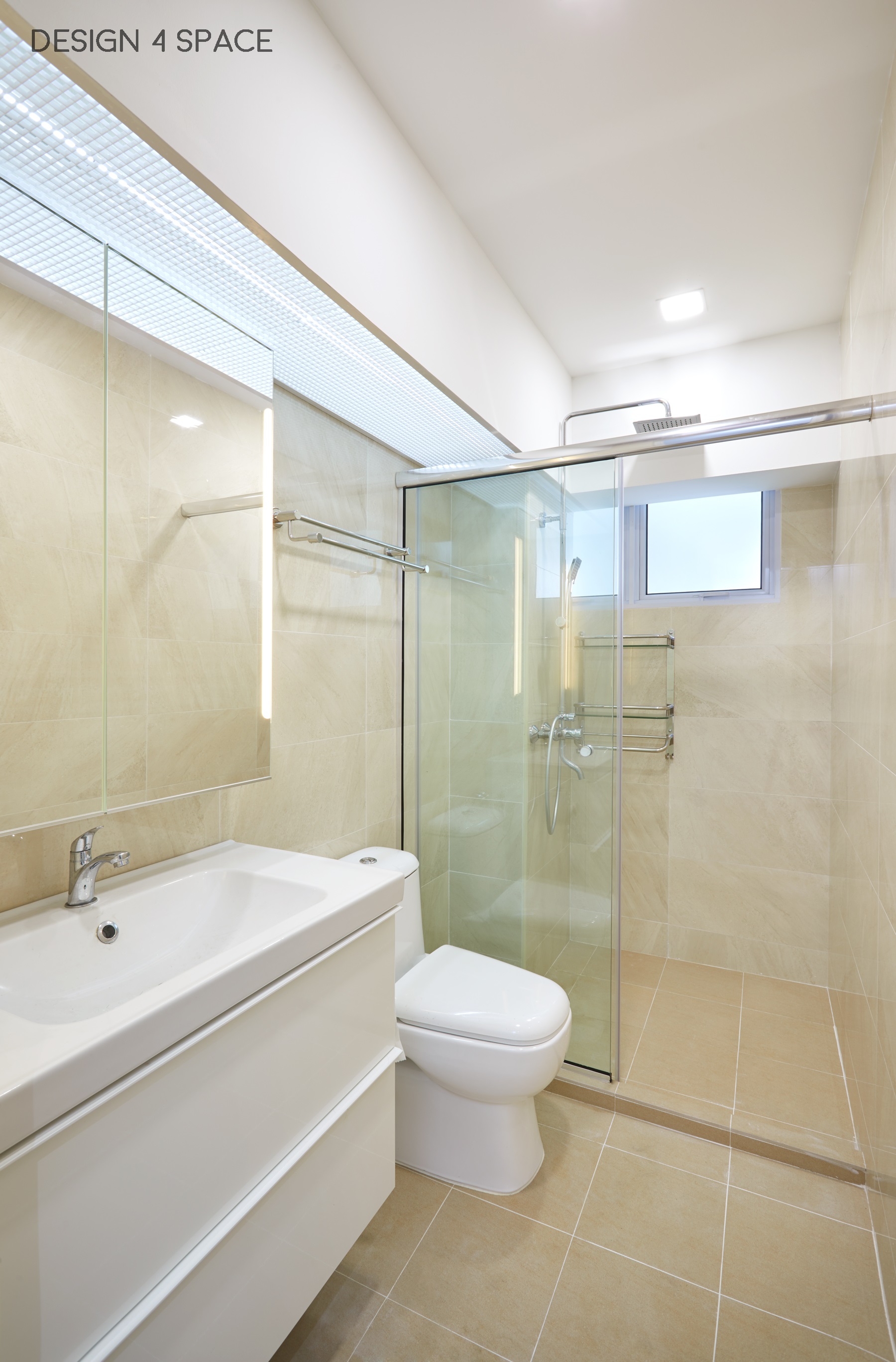 Contemporary Design - Bathroom - HDB Executive Apartment - Design by Design 4 Space Pte Ltd