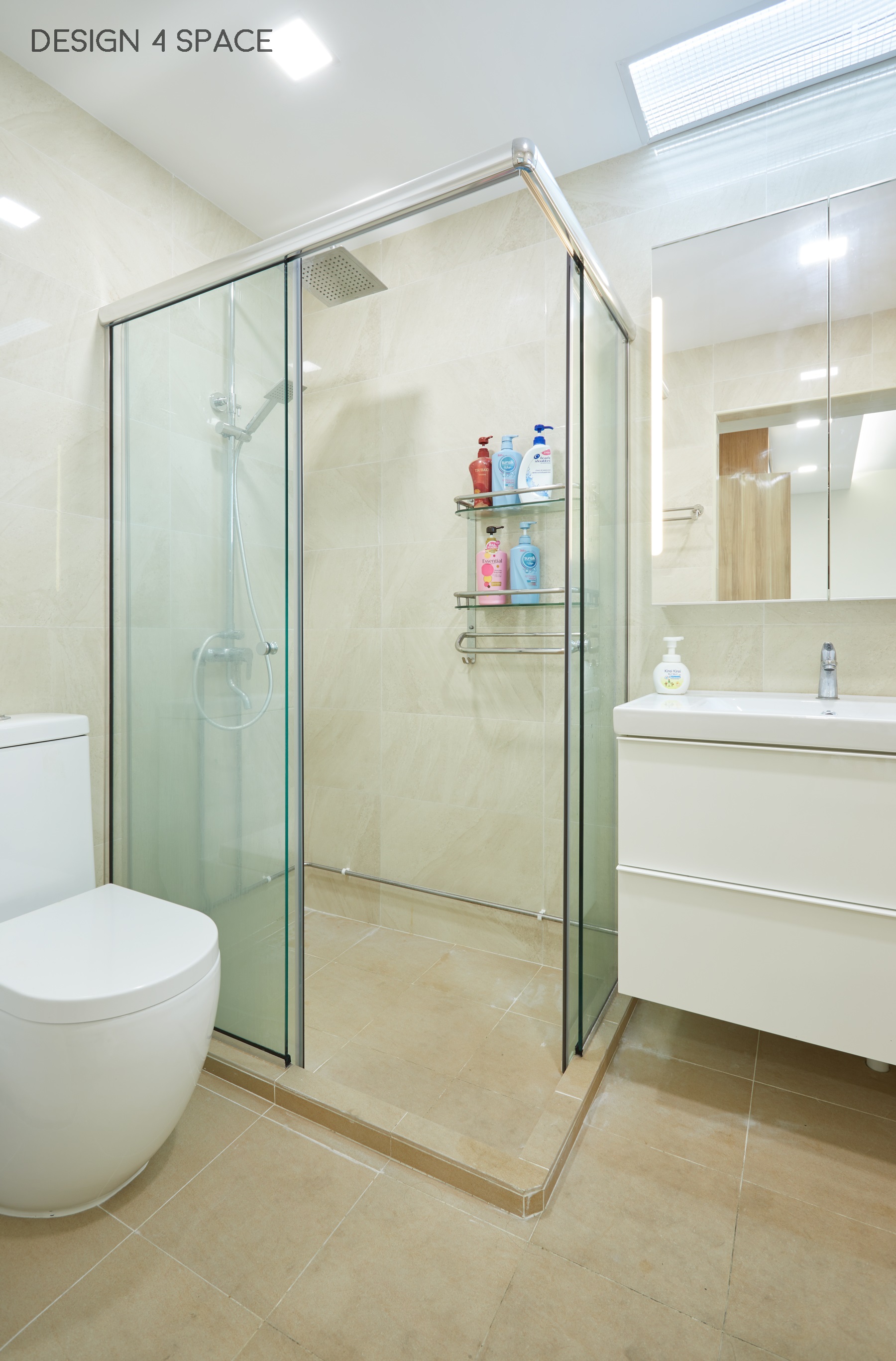 Contemporary Design - Bathroom - HDB Executive Apartment - Design by Design 4 Space Pte Ltd