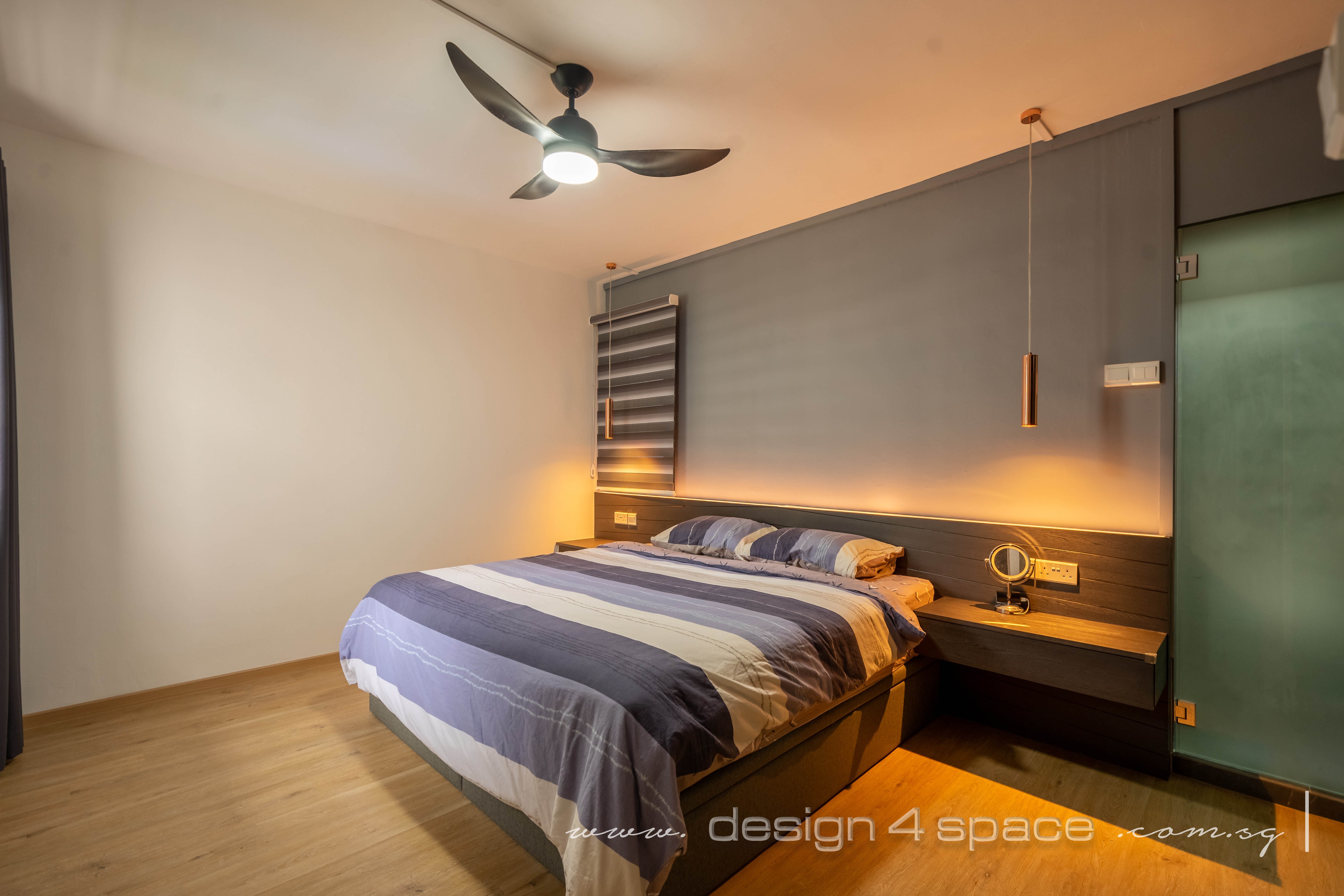 Contemporary, Scandinavian Design - Bedroom - HDB Executive Apartment - Design by Design 4 Space Pte Ltd