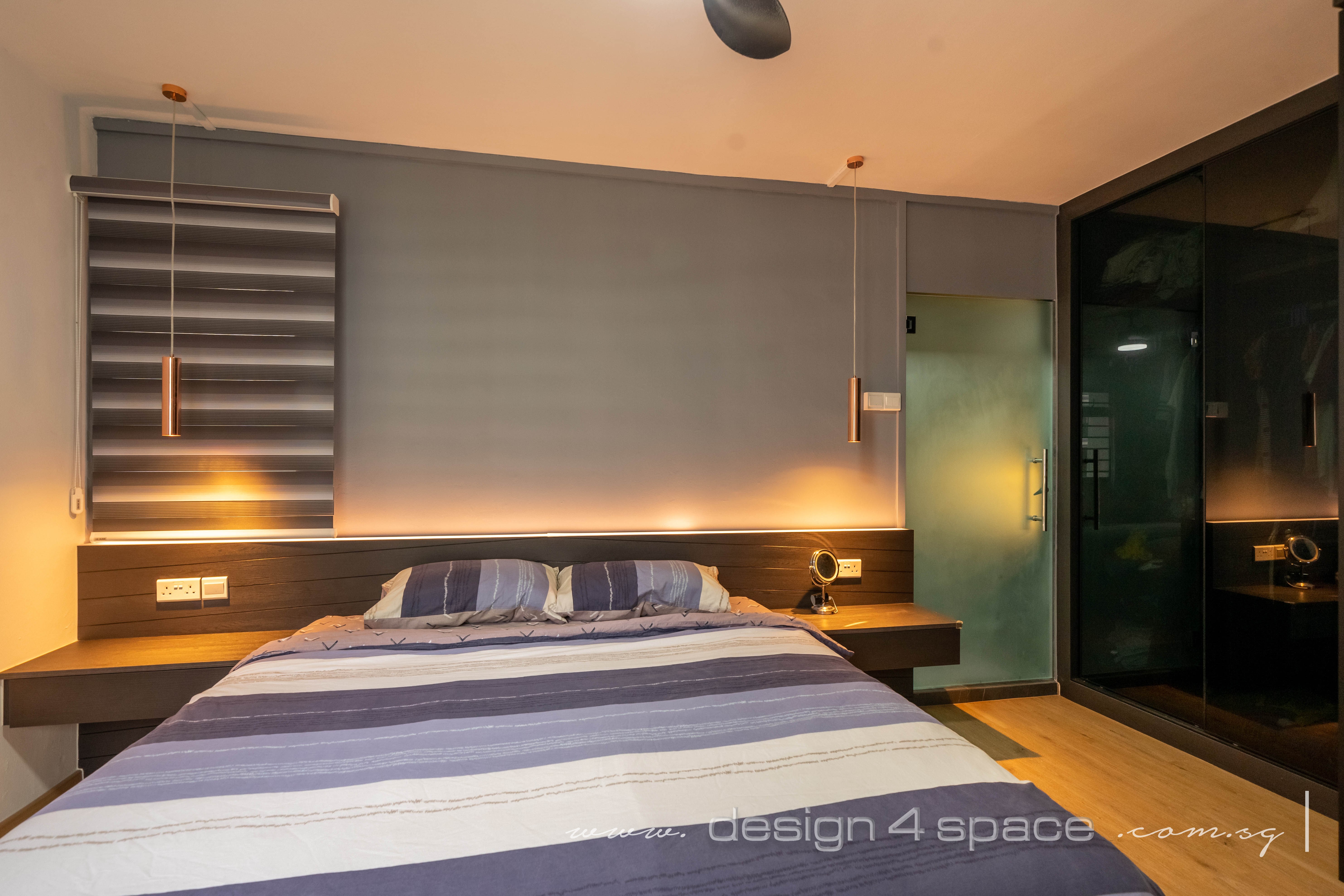 Contemporary, Scandinavian Design - Bedroom - HDB Executive Apartment - Design by Design 4 Space Pte Ltd