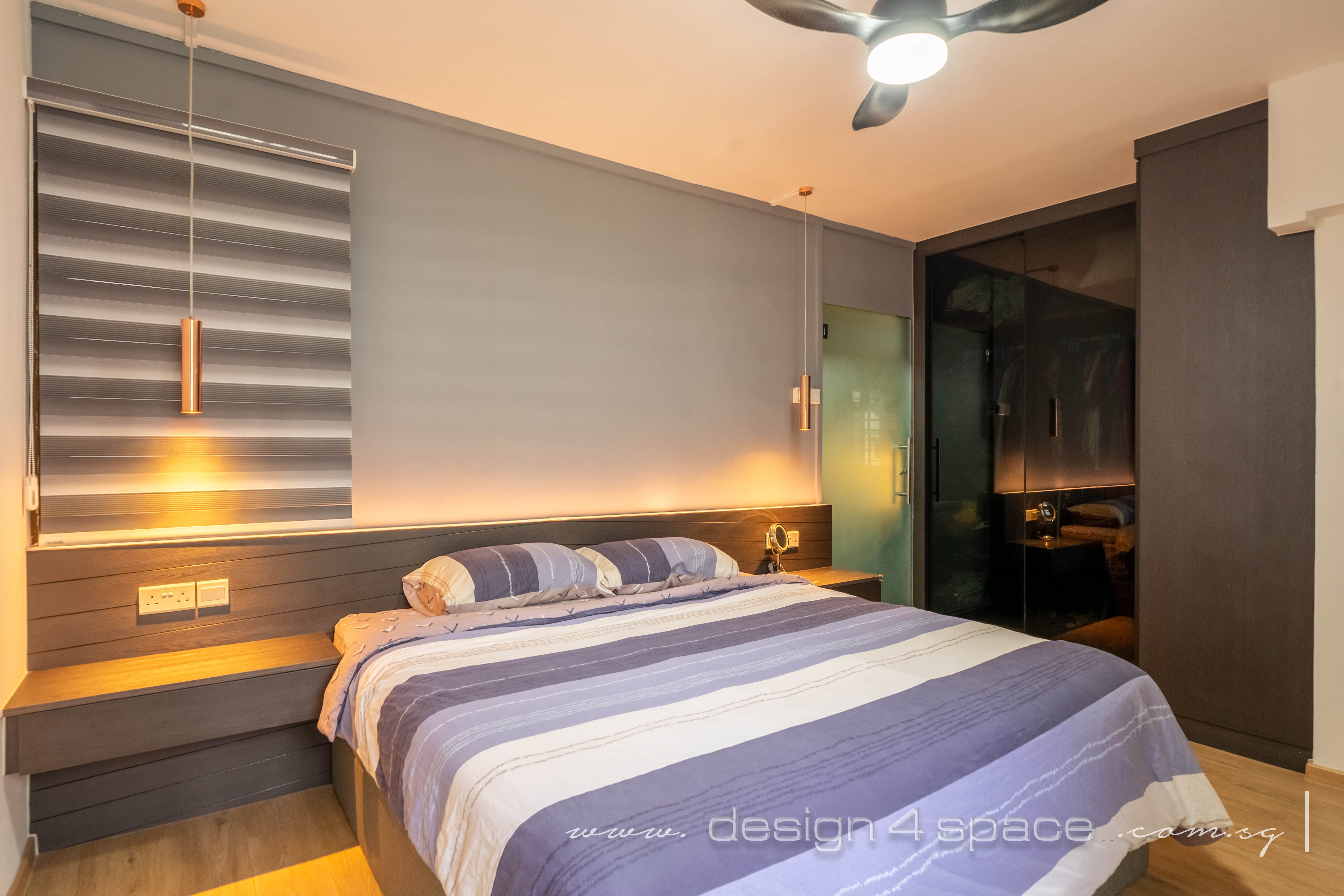 Contemporary, Scandinavian Design - Bedroom - HDB Executive Apartment - Design by Design 4 Space Pte Ltd