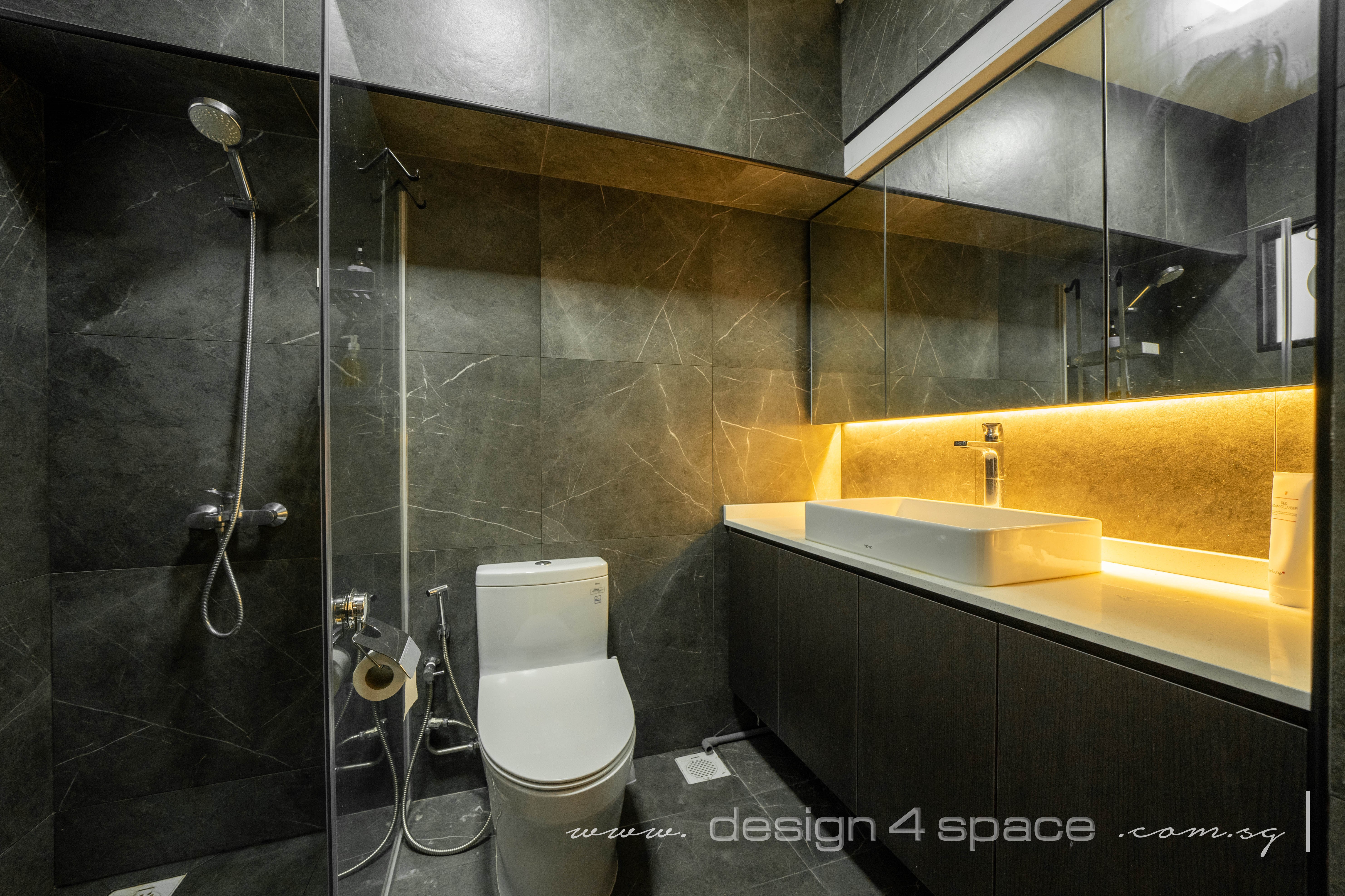 Contemporary, Scandinavian Design - Bathroom - HDB Executive Apartment - Design by Design 4 Space Pte Ltd