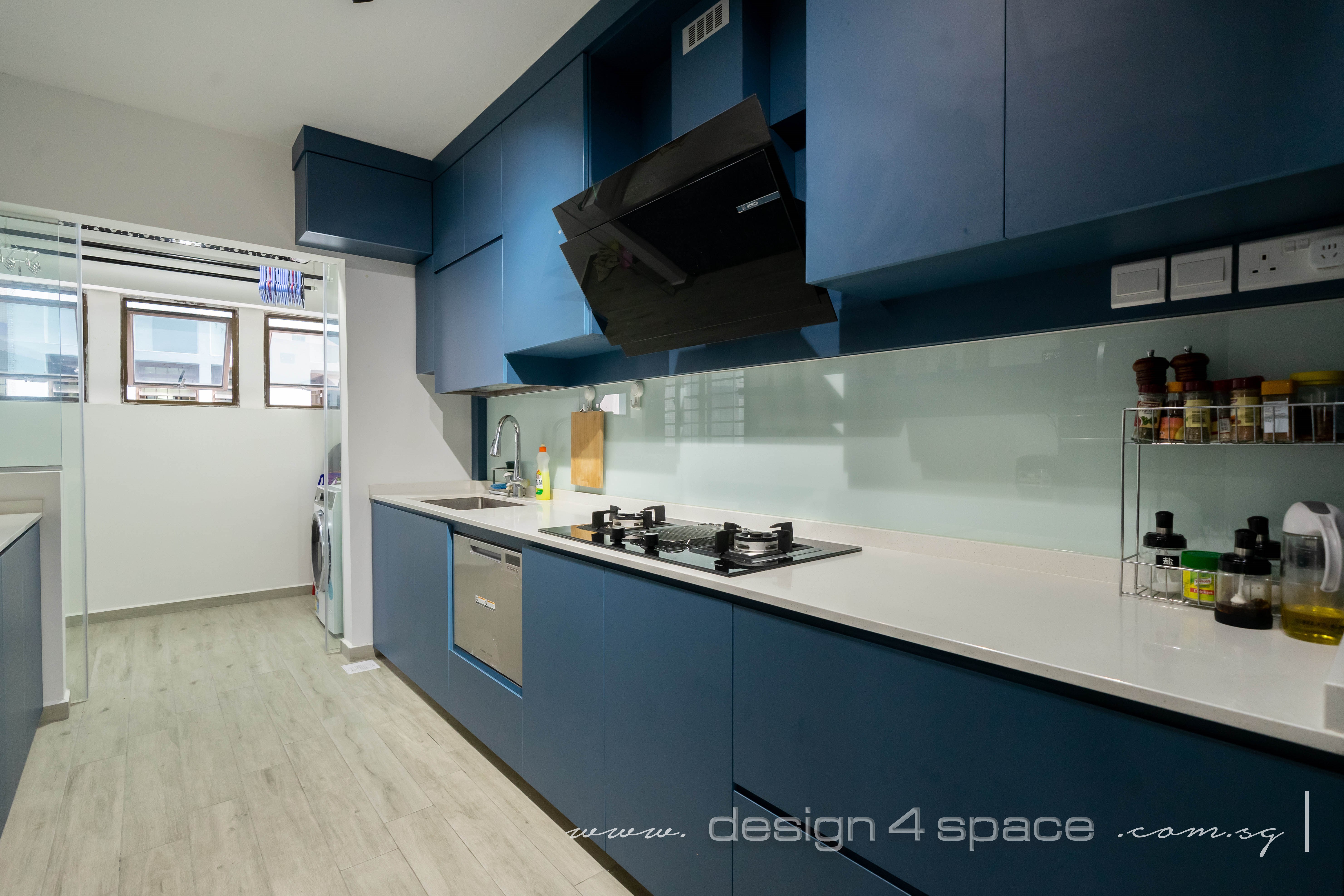 Contemporary, Scandinavian Design - Kitchen - HDB Executive Apartment - Design by Design 4 Space Pte Ltd