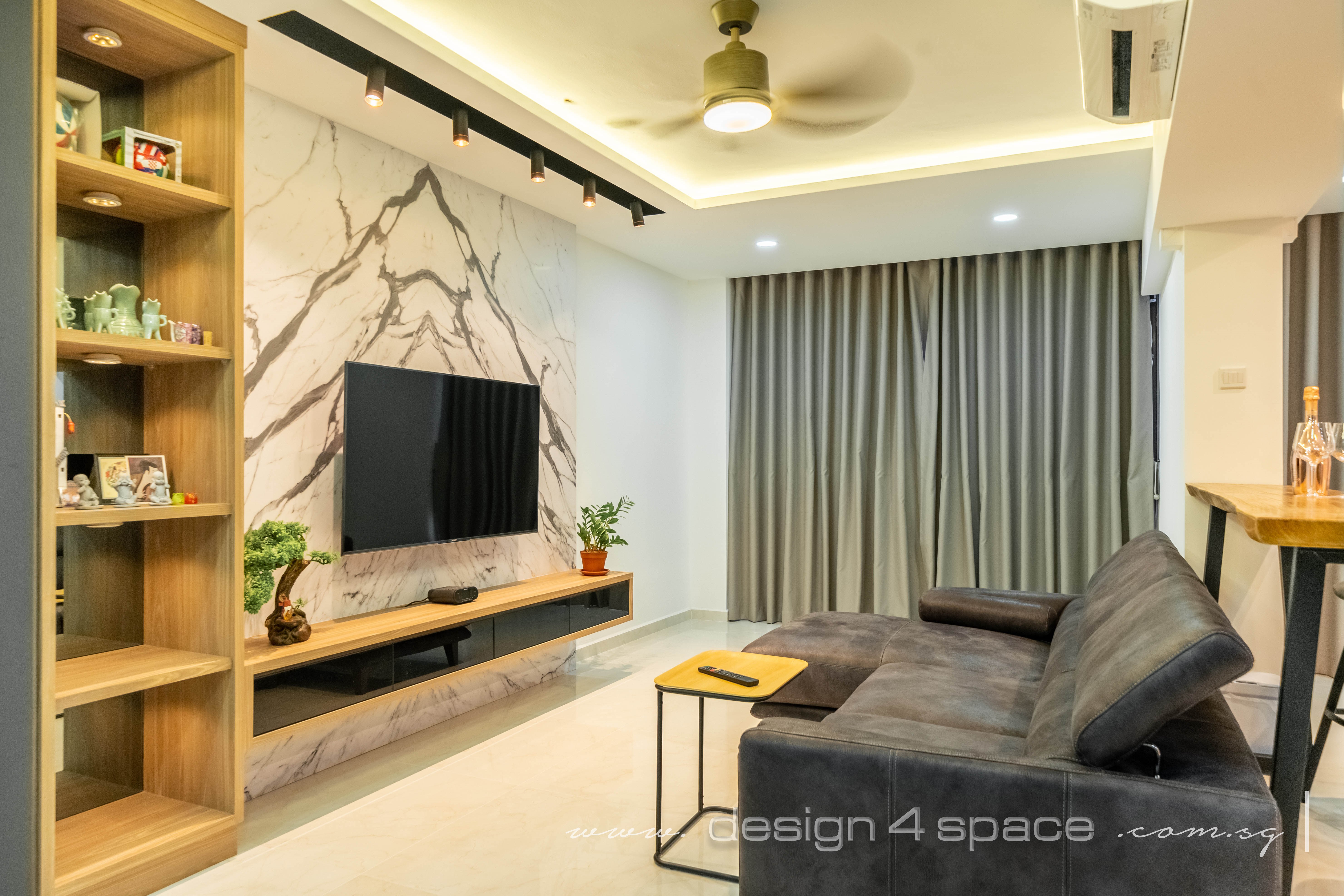 Contemporary, Scandinavian Design - Living Room - HDB Executive Apartment - Design by Design 4 Space Pte Ltd