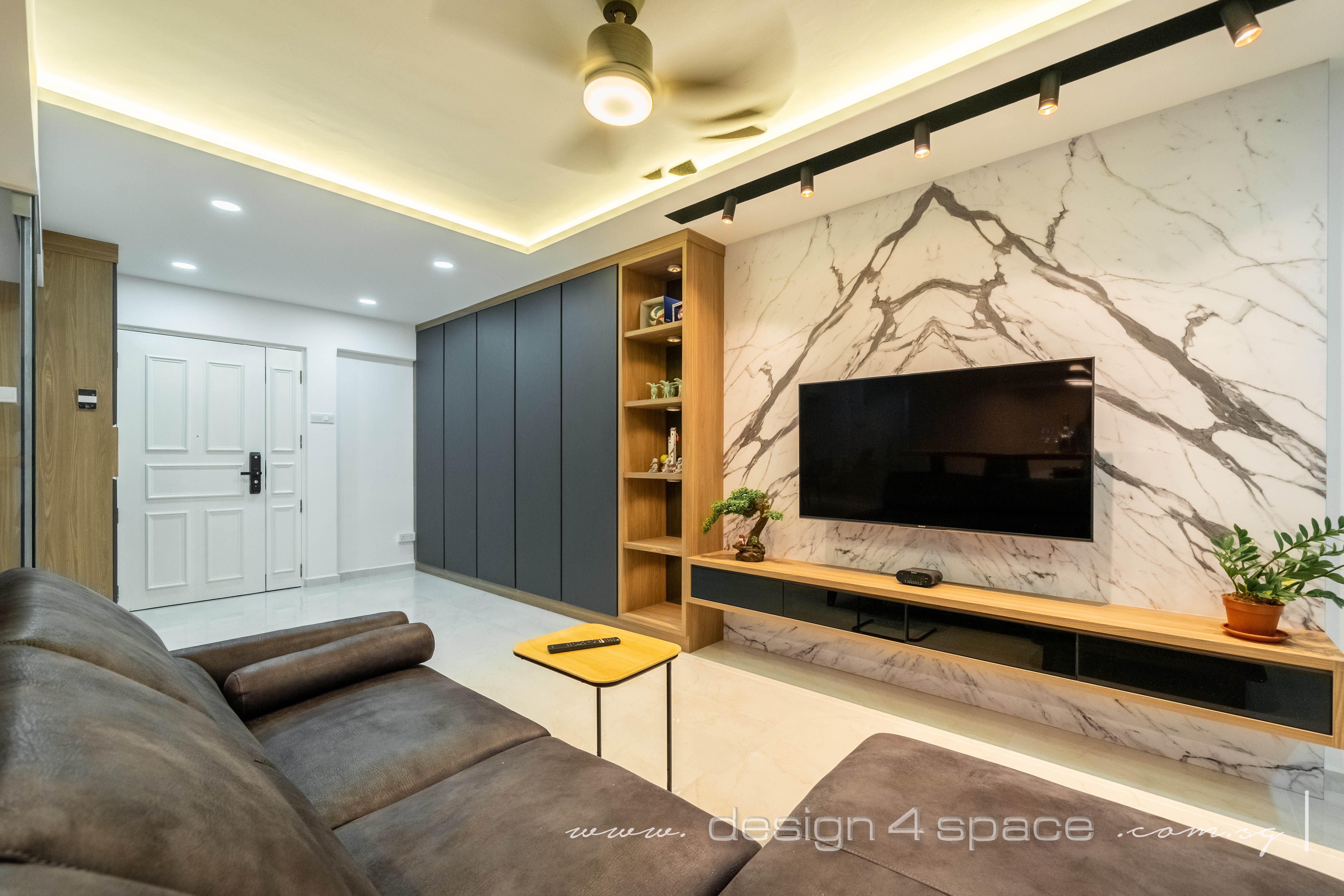 Contemporary, Scandinavian Design - Living Room - HDB Executive Apartment - Design by Design 4 Space Pte Ltd