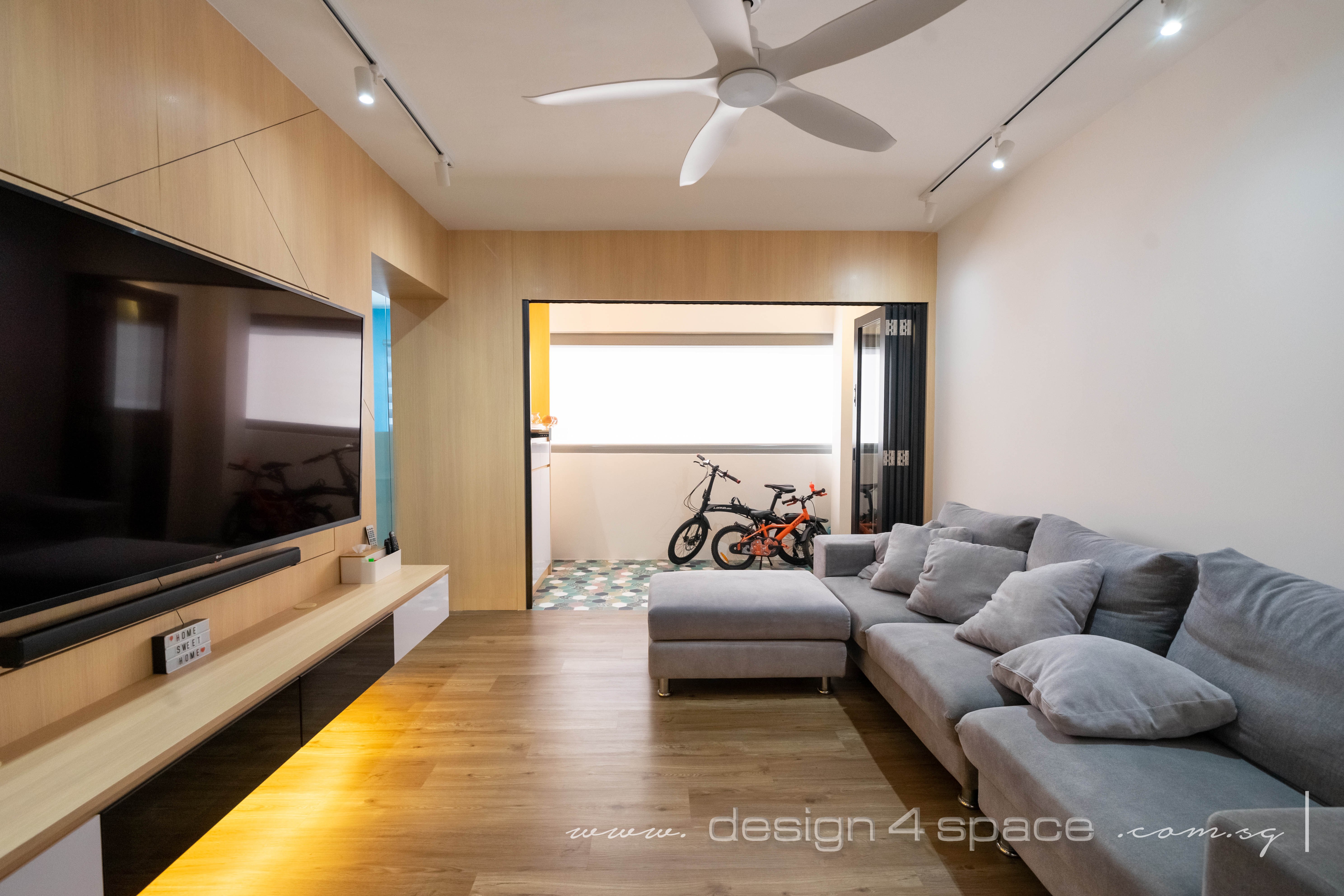 Contemporary, Modern Design - Living Room - HDB Executive Apartment - Design by Design 4 Space Pte Ltd