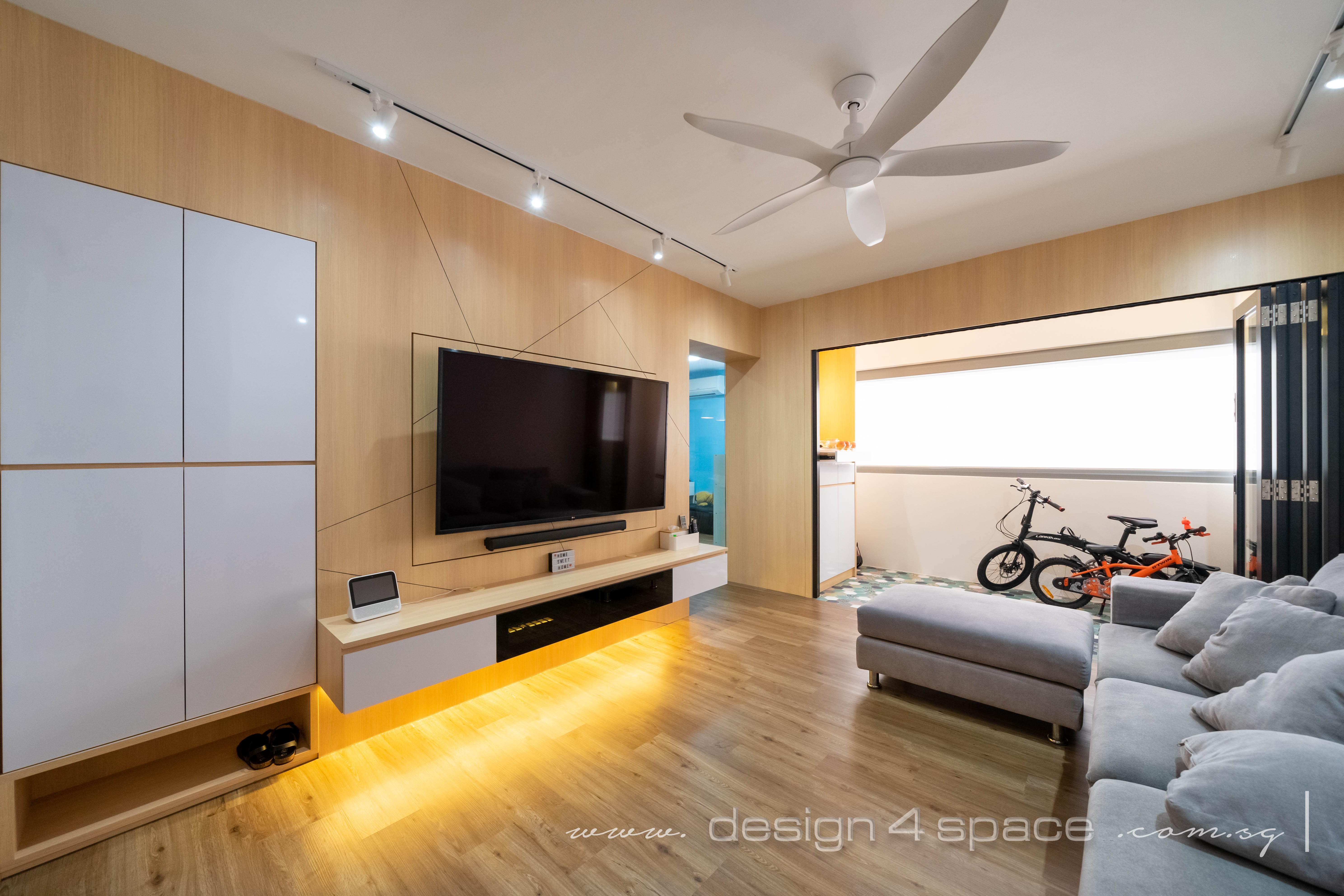 Contemporary, Modern Design - Living Room - HDB Executive Apartment - Design by Design 4 Space Pte Ltd