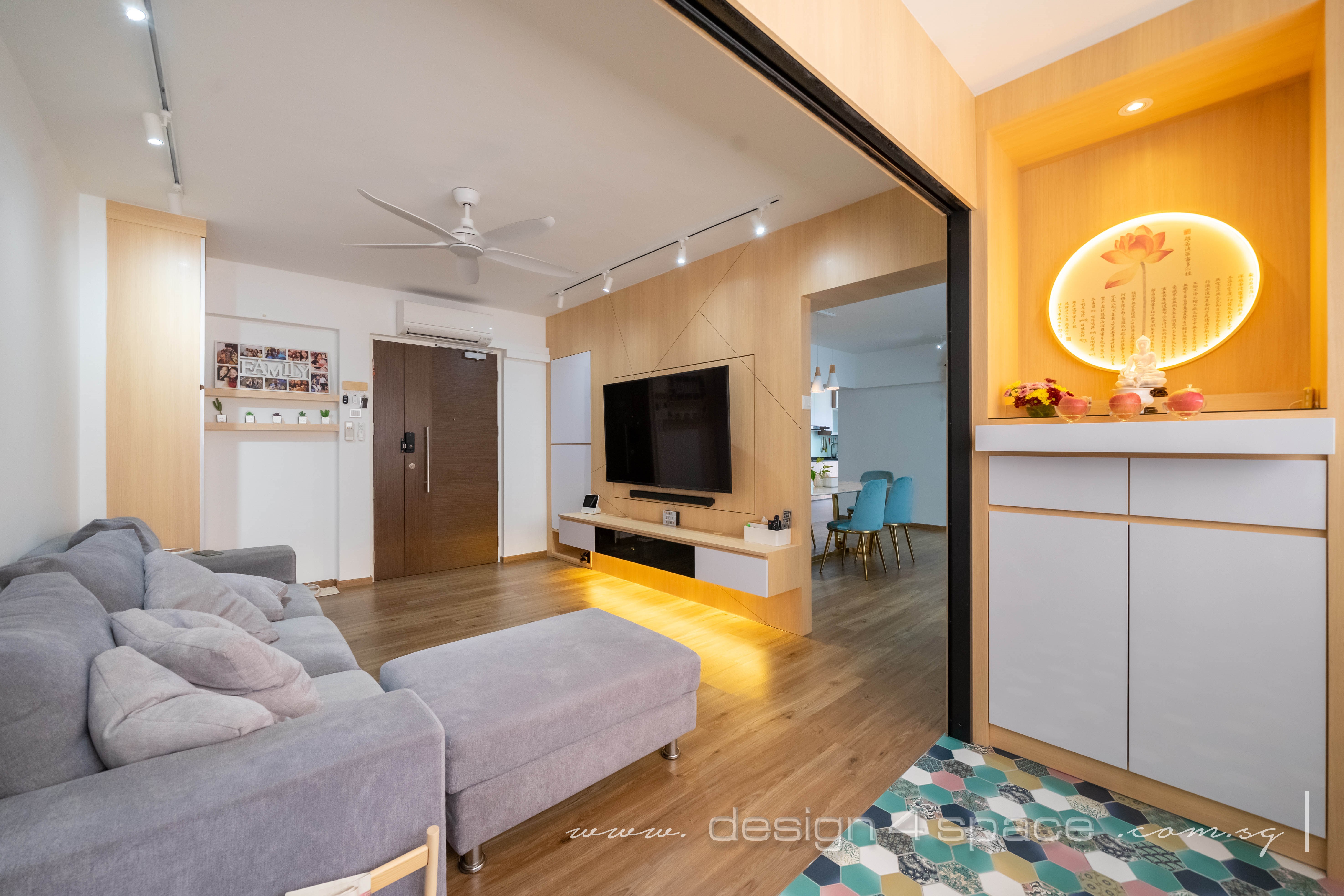 Contemporary, Modern Design - Living Room - HDB Executive Apartment - Design by Design 4 Space Pte Ltd