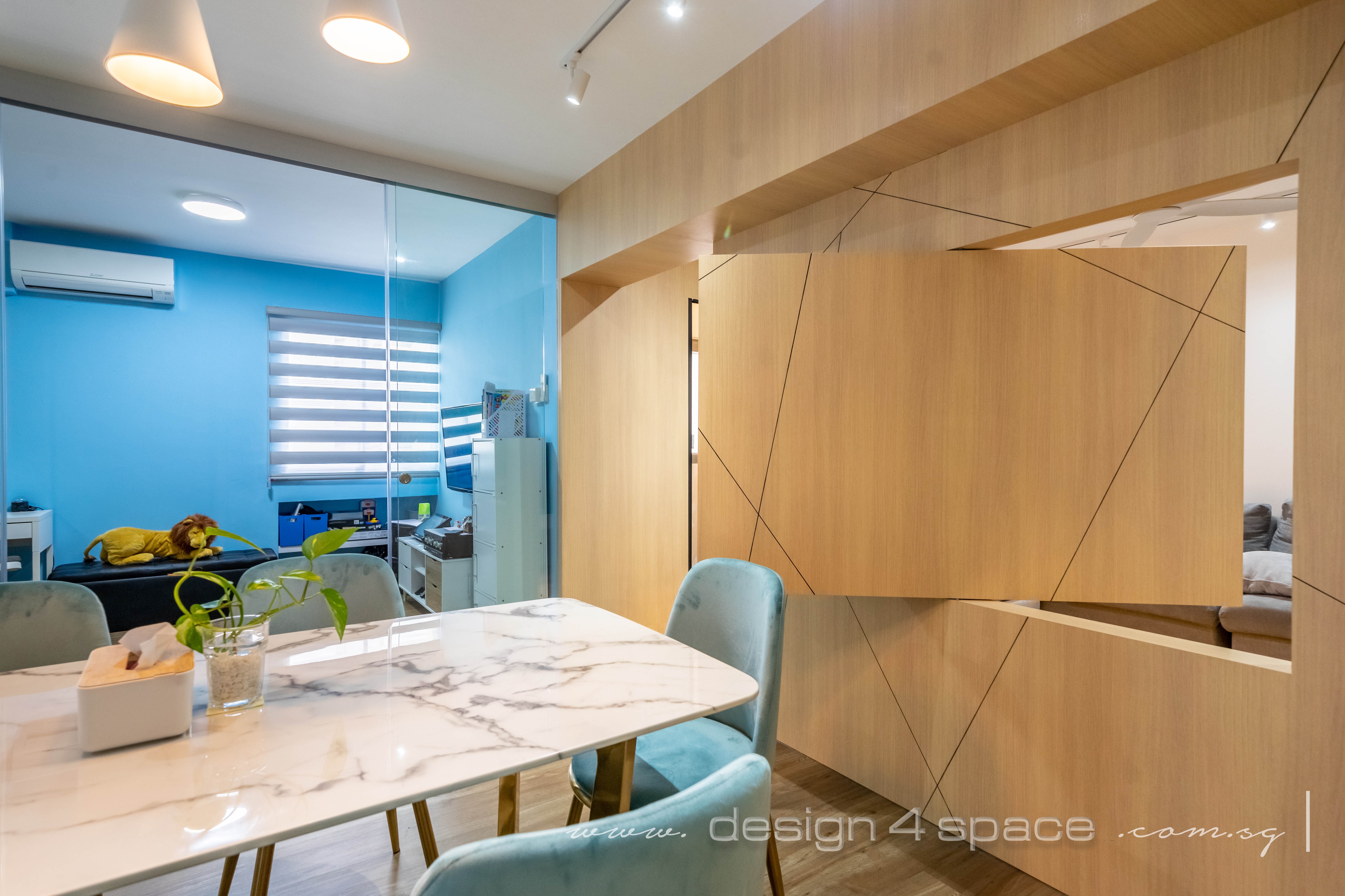 Contemporary, Modern Design - Dining Room - HDB Executive Apartment - Design by Design 4 Space Pte Ltd