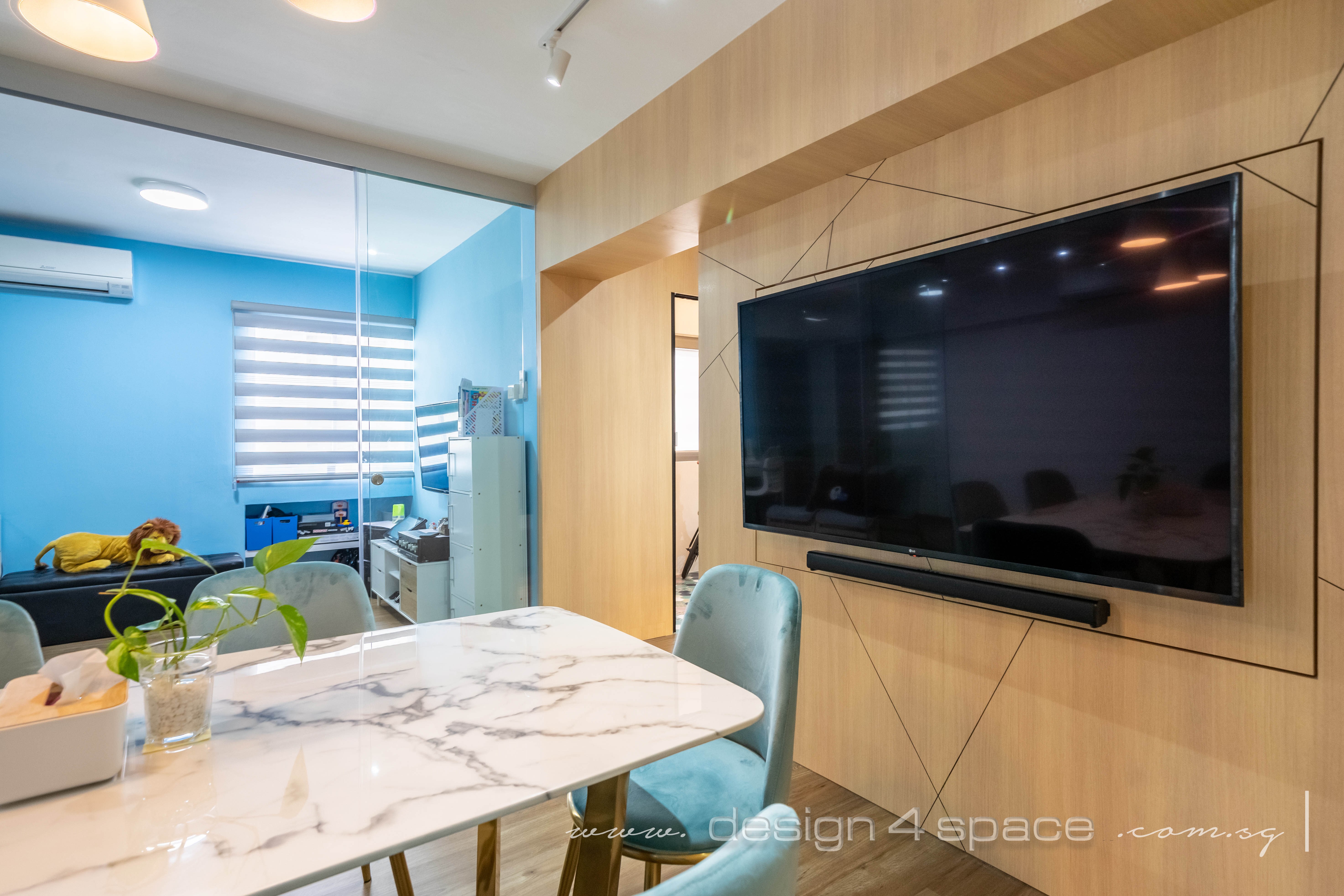 Contemporary, Modern Design - Dining Room - HDB Executive Apartment - Design by Design 4 Space Pte Ltd