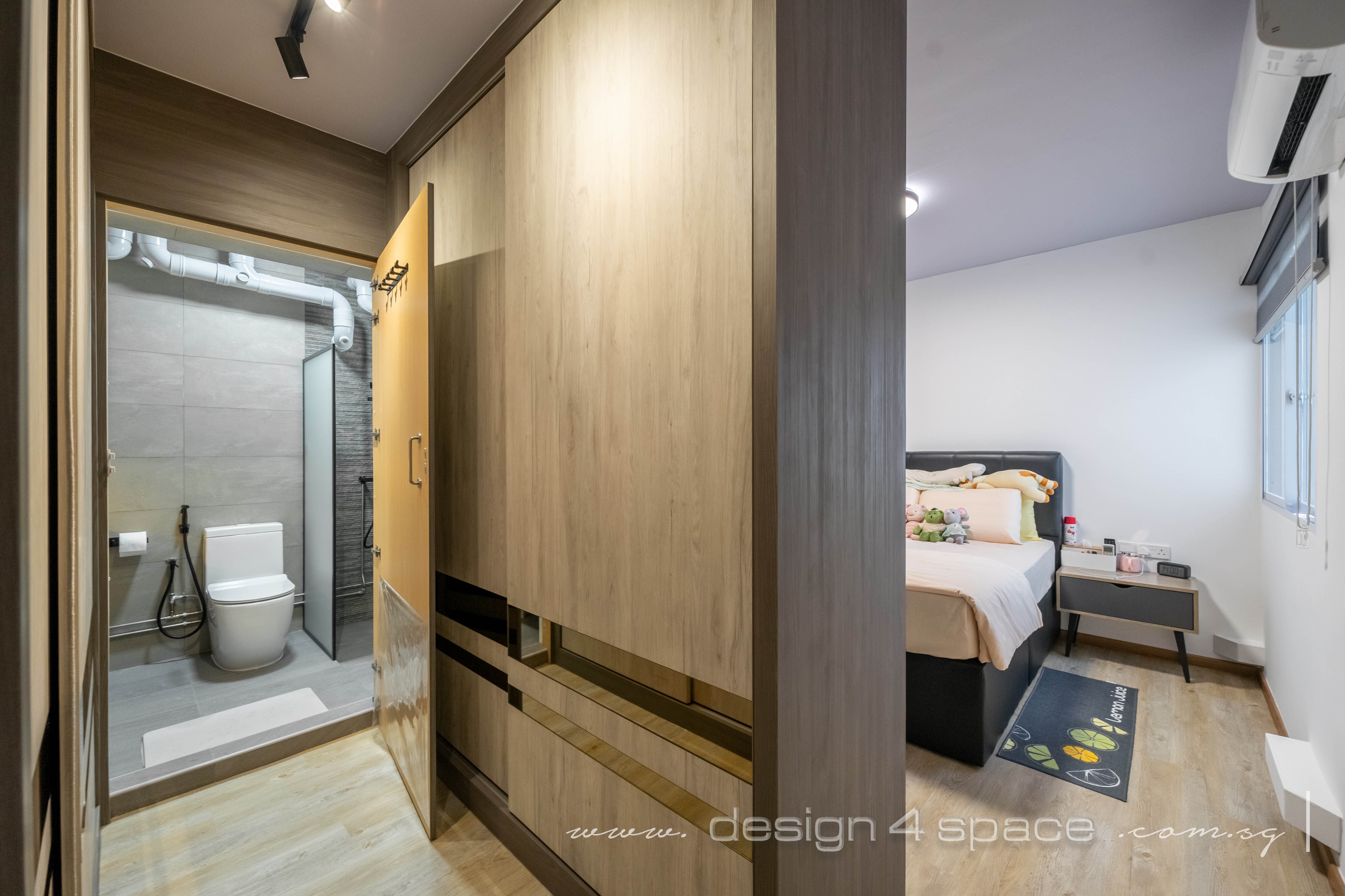 Contemporary, Modern Design - Bedroom - HDB Executive Apartment - Design by Design 4 Space Pte Ltd