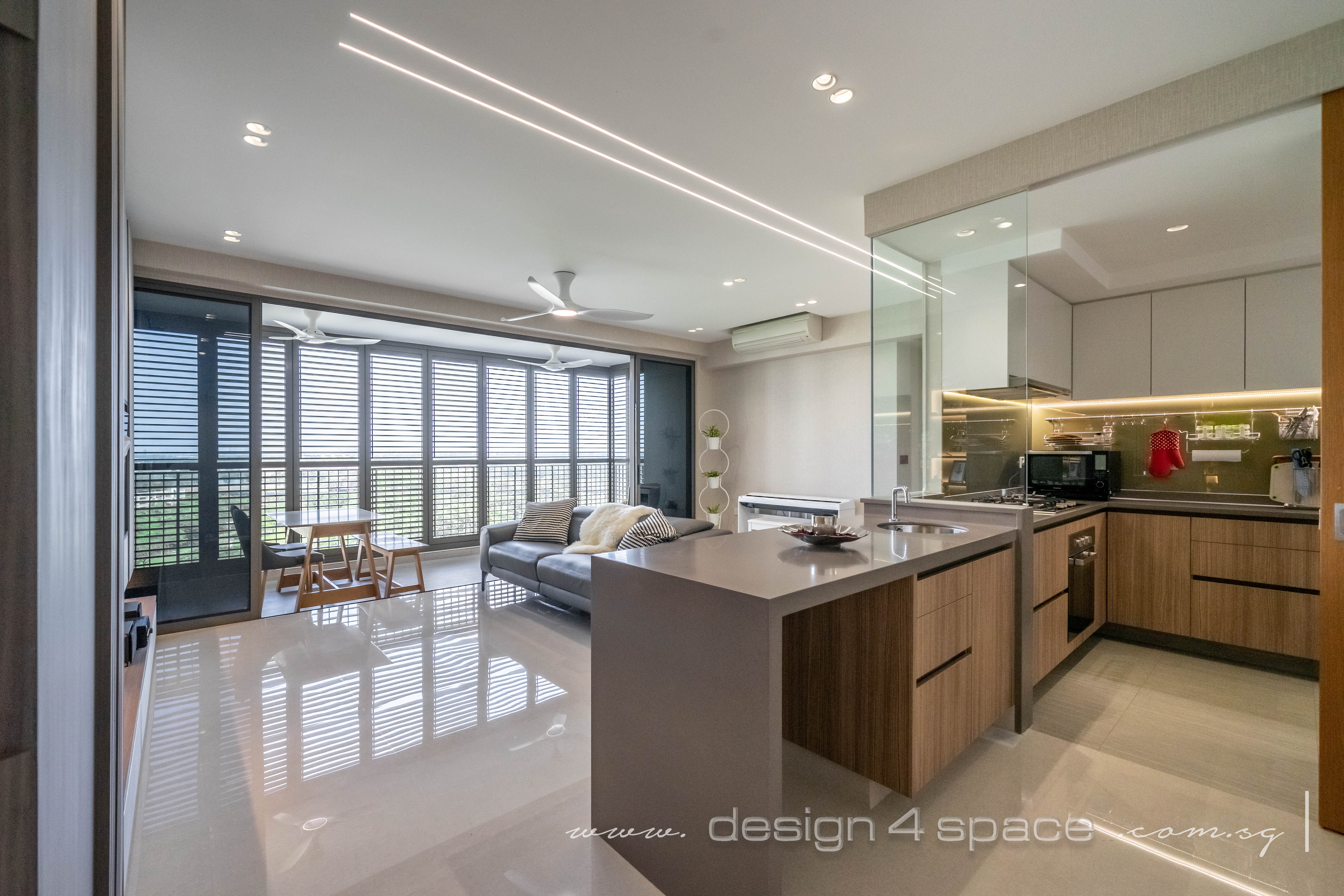  Design - Living Room - HDB Executive Apartment - Design by Design 4 Space Pte Ltd