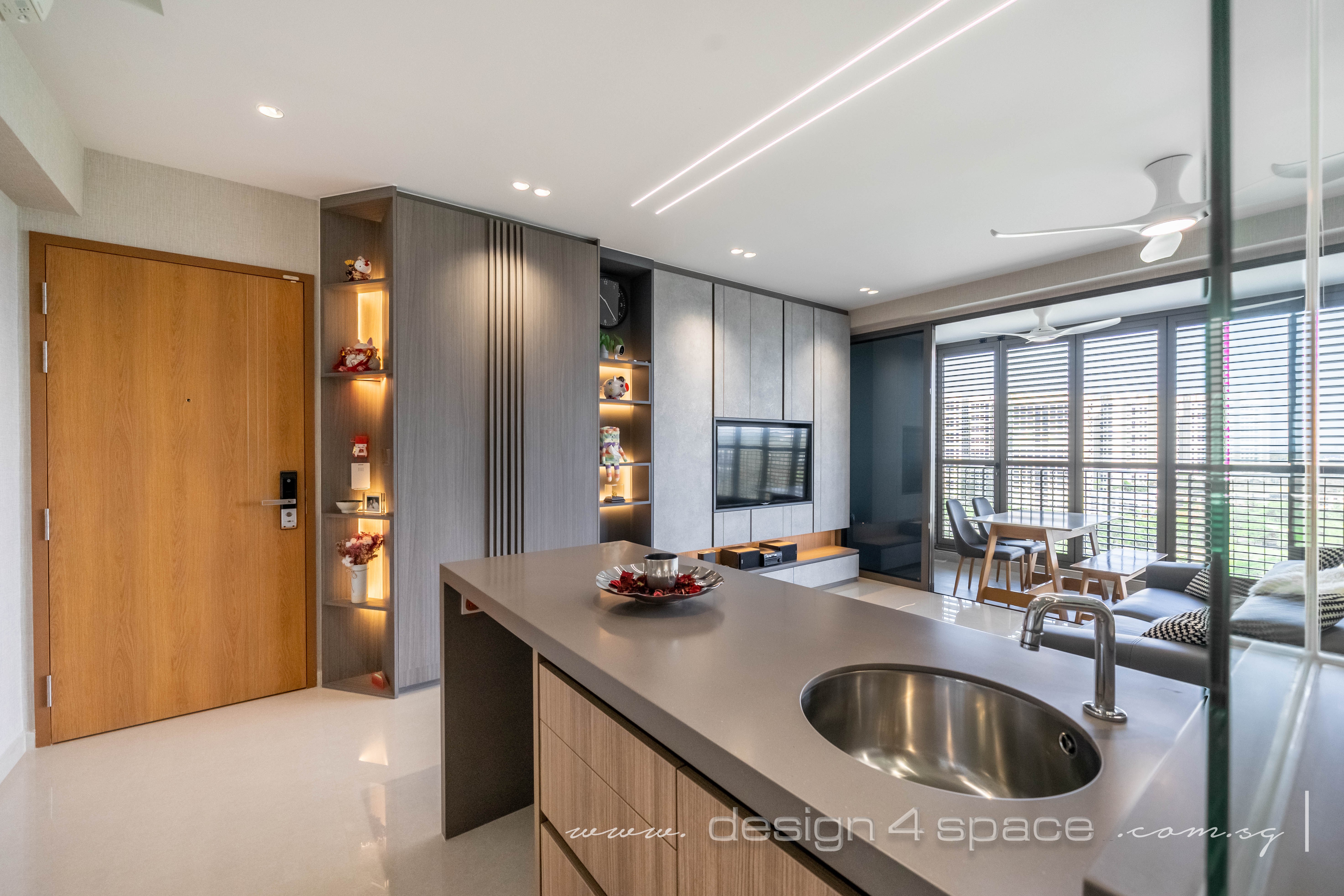  Design - Living Room - HDB Executive Apartment - Design by Design 4 Space Pte Ltd
