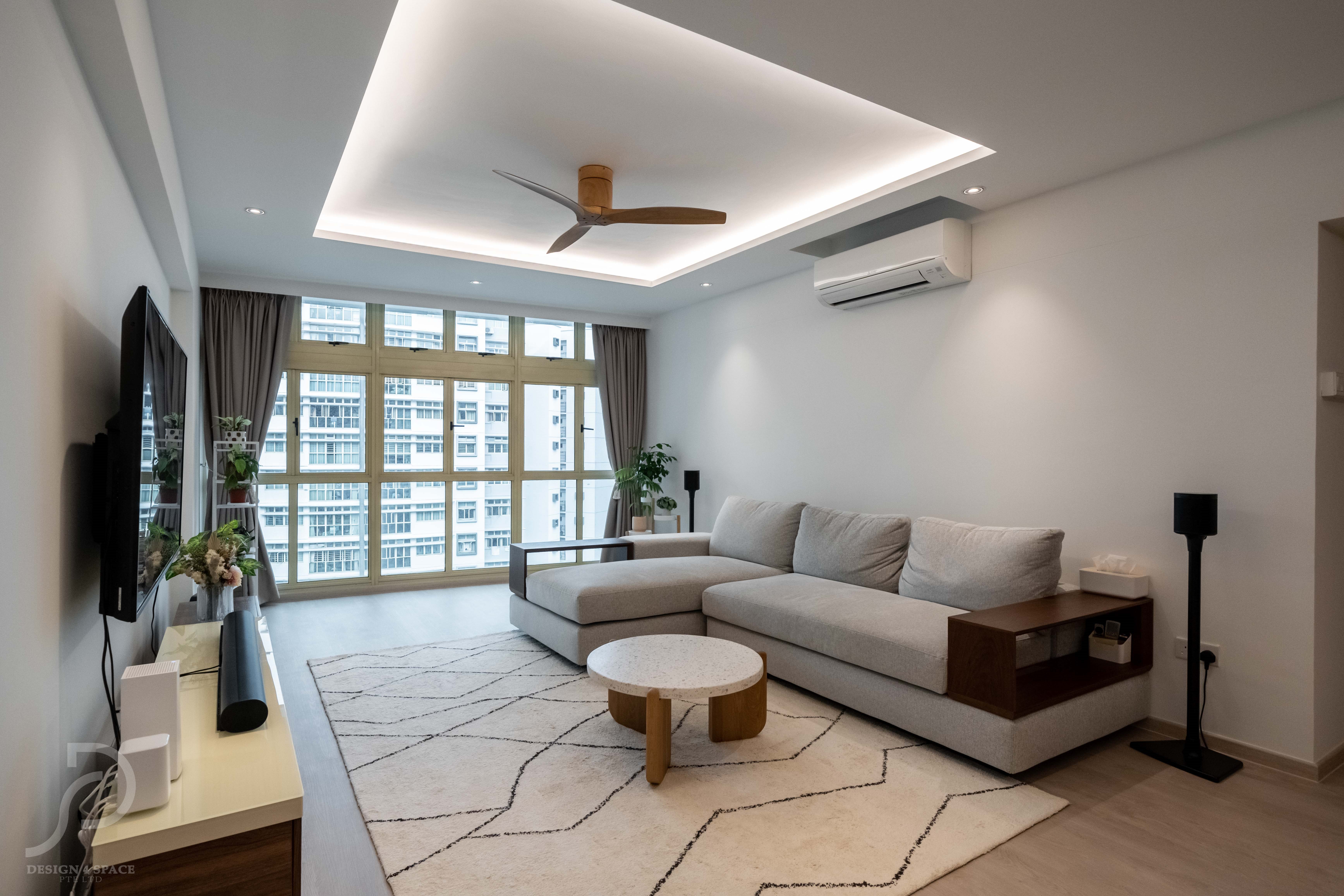 Minimalist, Scandinavian Design - Living Room - HDB Executive Apartment - Design by Design 4 Space Pte Ltd