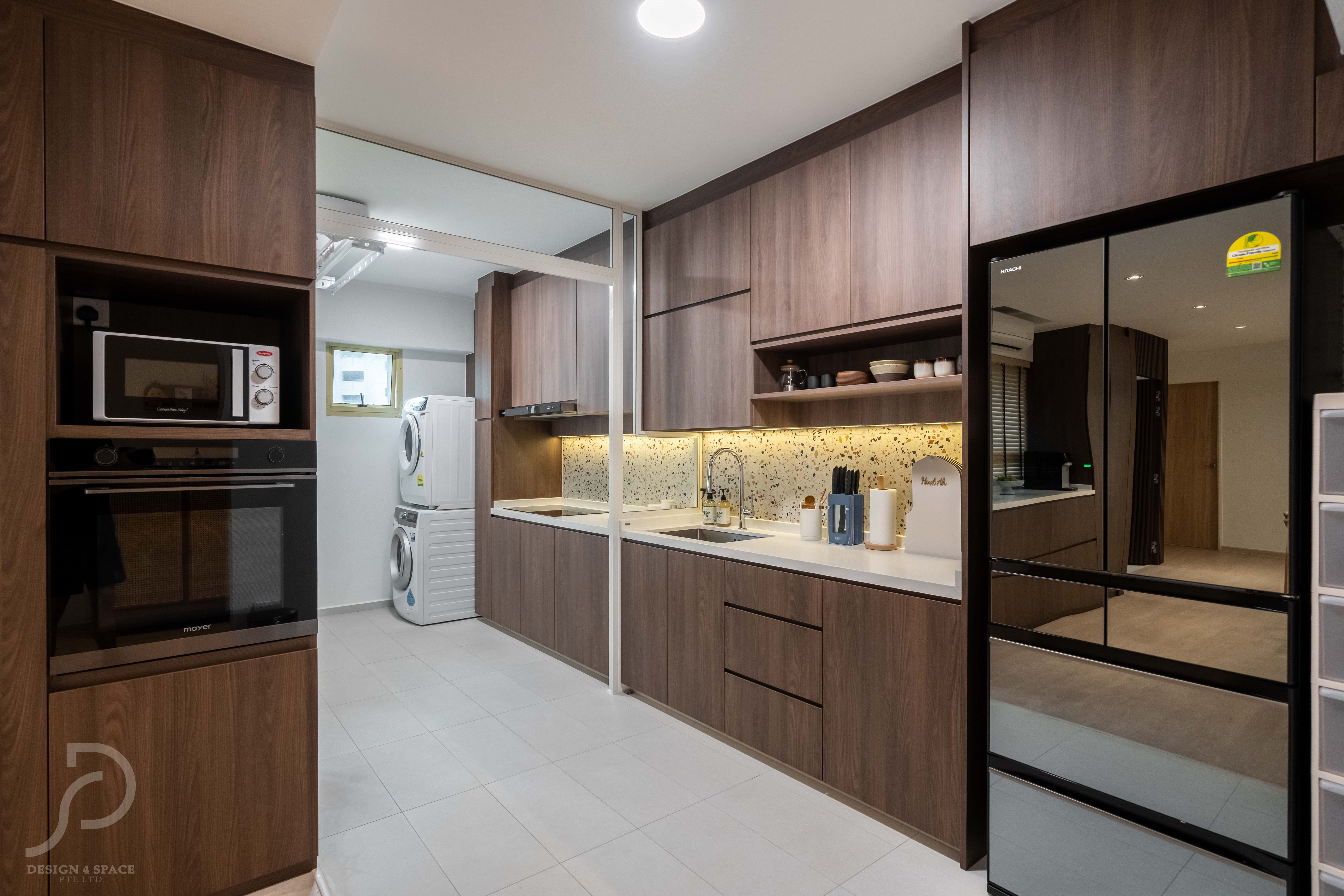 Minimalist, Scandinavian Design - Kitchen - HDB Executive Apartment - Design by Design 4 Space Pte Ltd