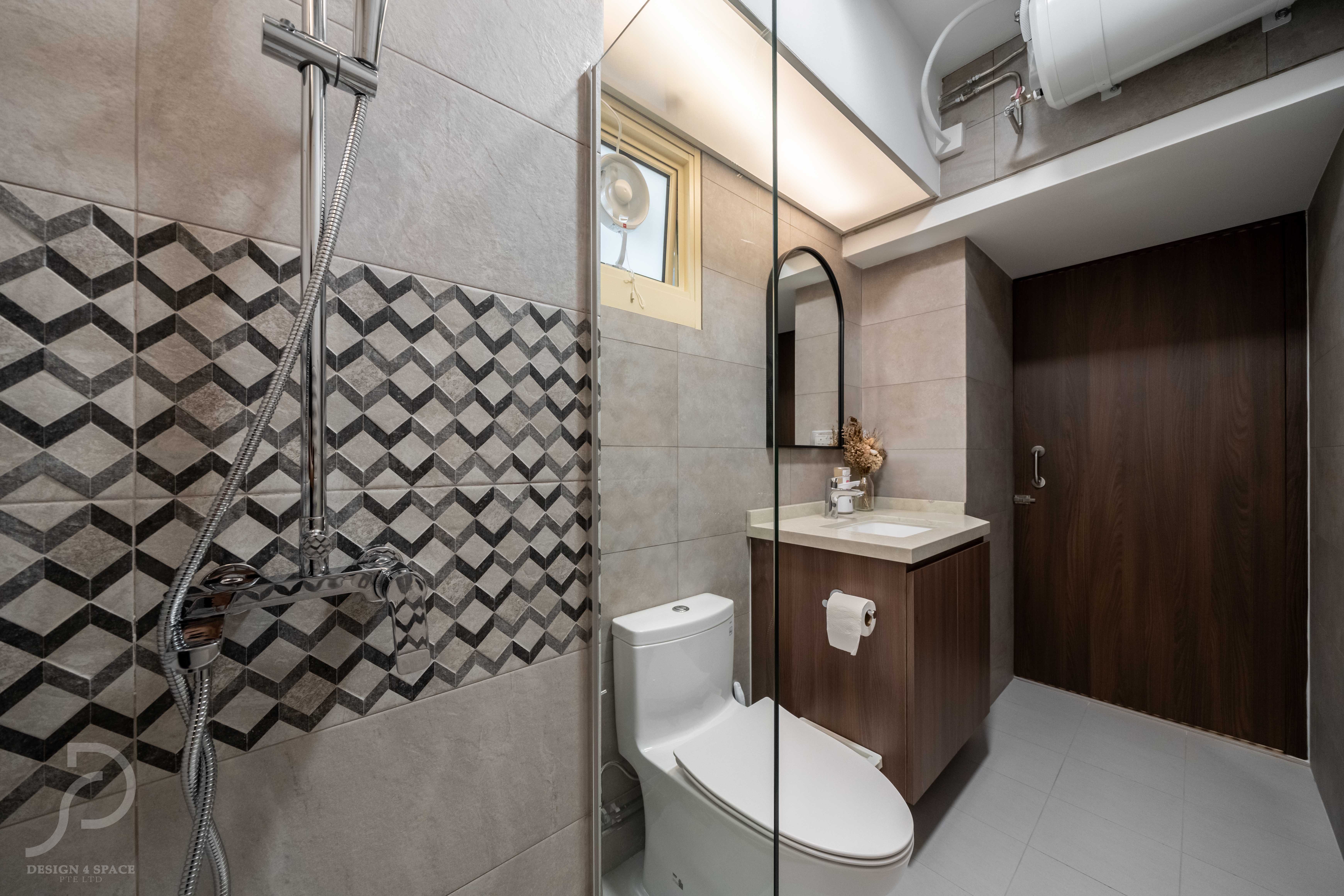 Minimalist, Scandinavian Design - Bathroom - HDB Executive Apartment - Design by Design 4 Space Pte Ltd