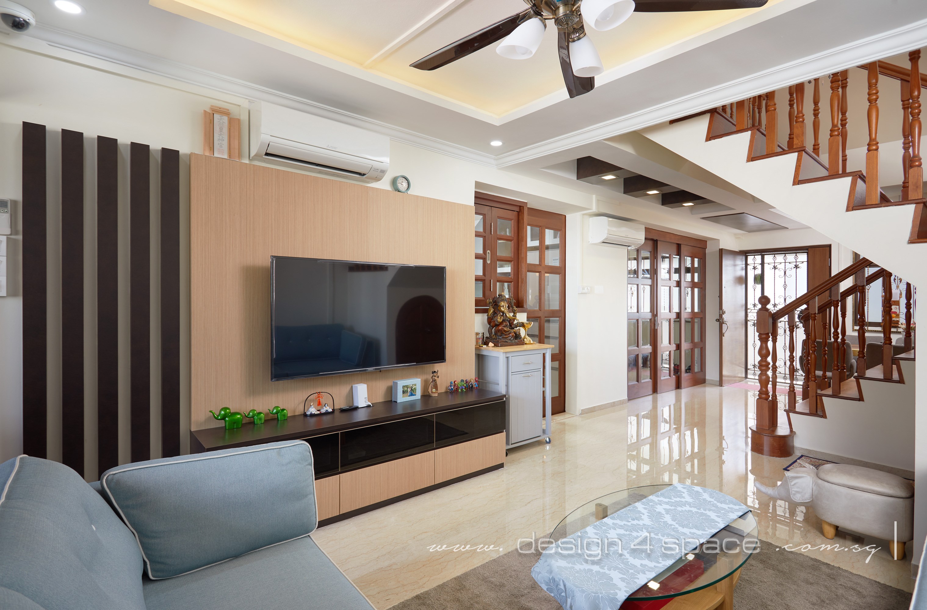 Others, Resort Design - Living Room - HDB Executive Apartment - Design by Design 4 Space Pte Ltd