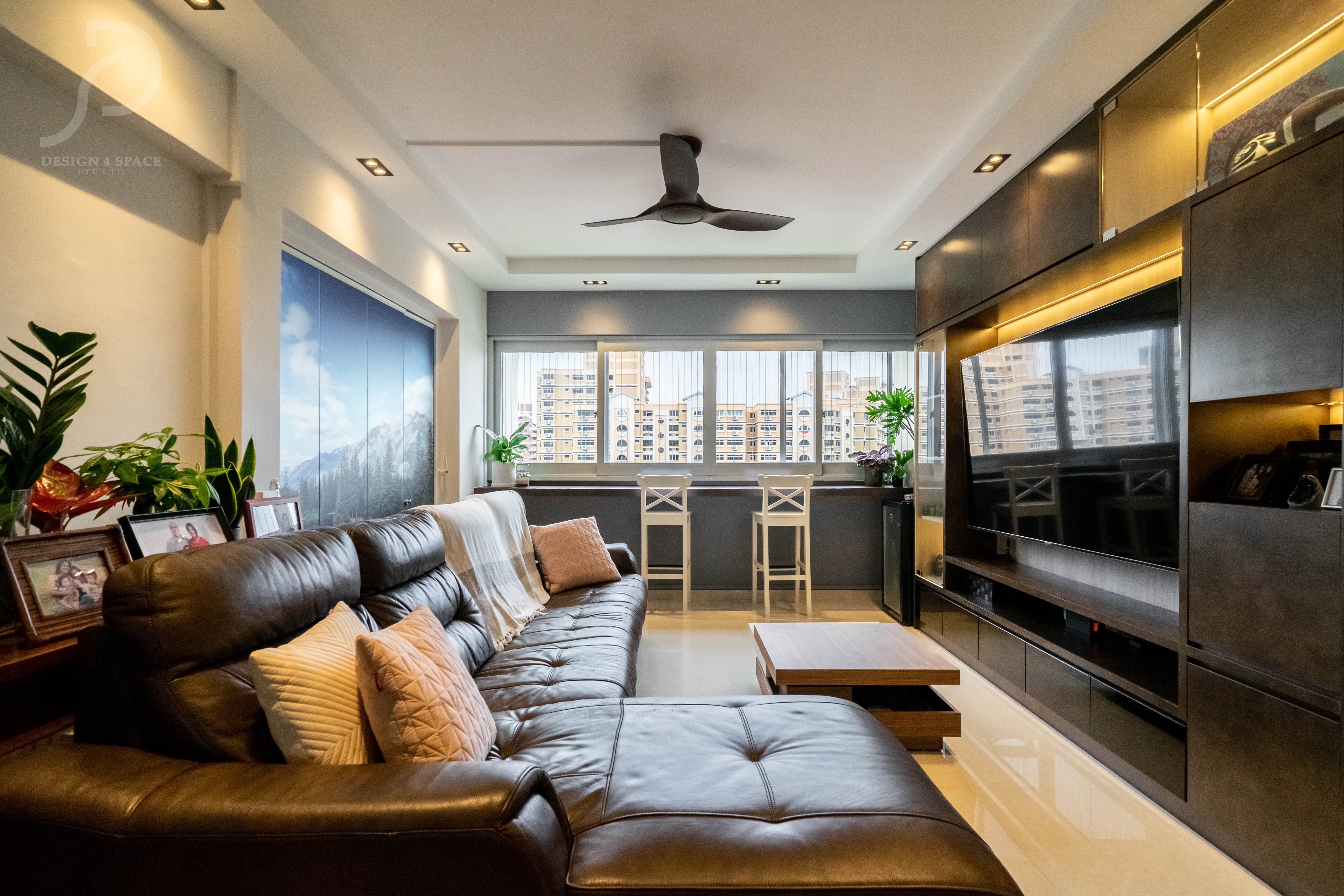 Contemporary Design - Living Room - HDB Executive Apartment - Design by Design 4 Space Pte Ltd