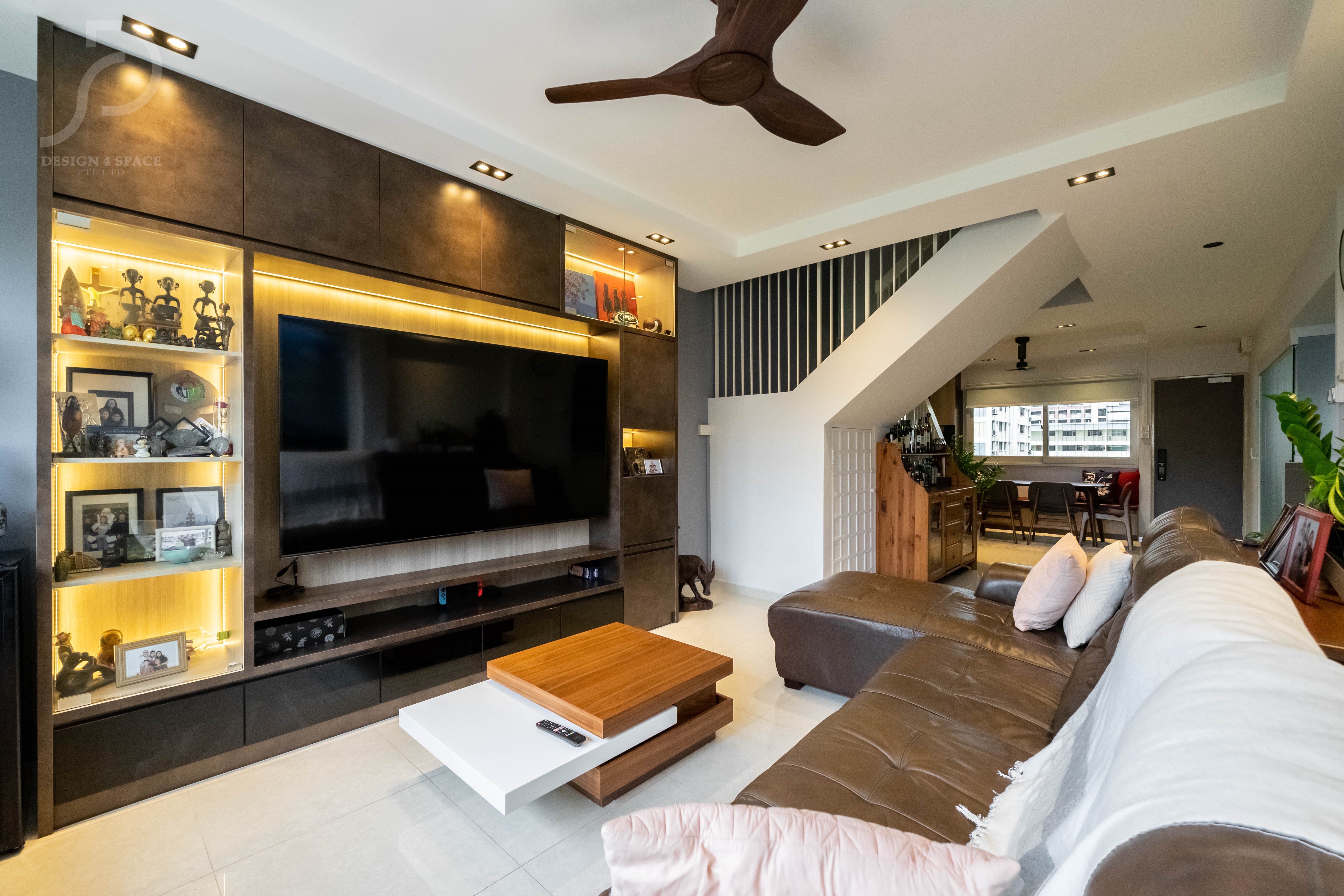 Contemporary Design - Living Room - HDB Executive Apartment - Design by Design 4 Space Pte Ltd