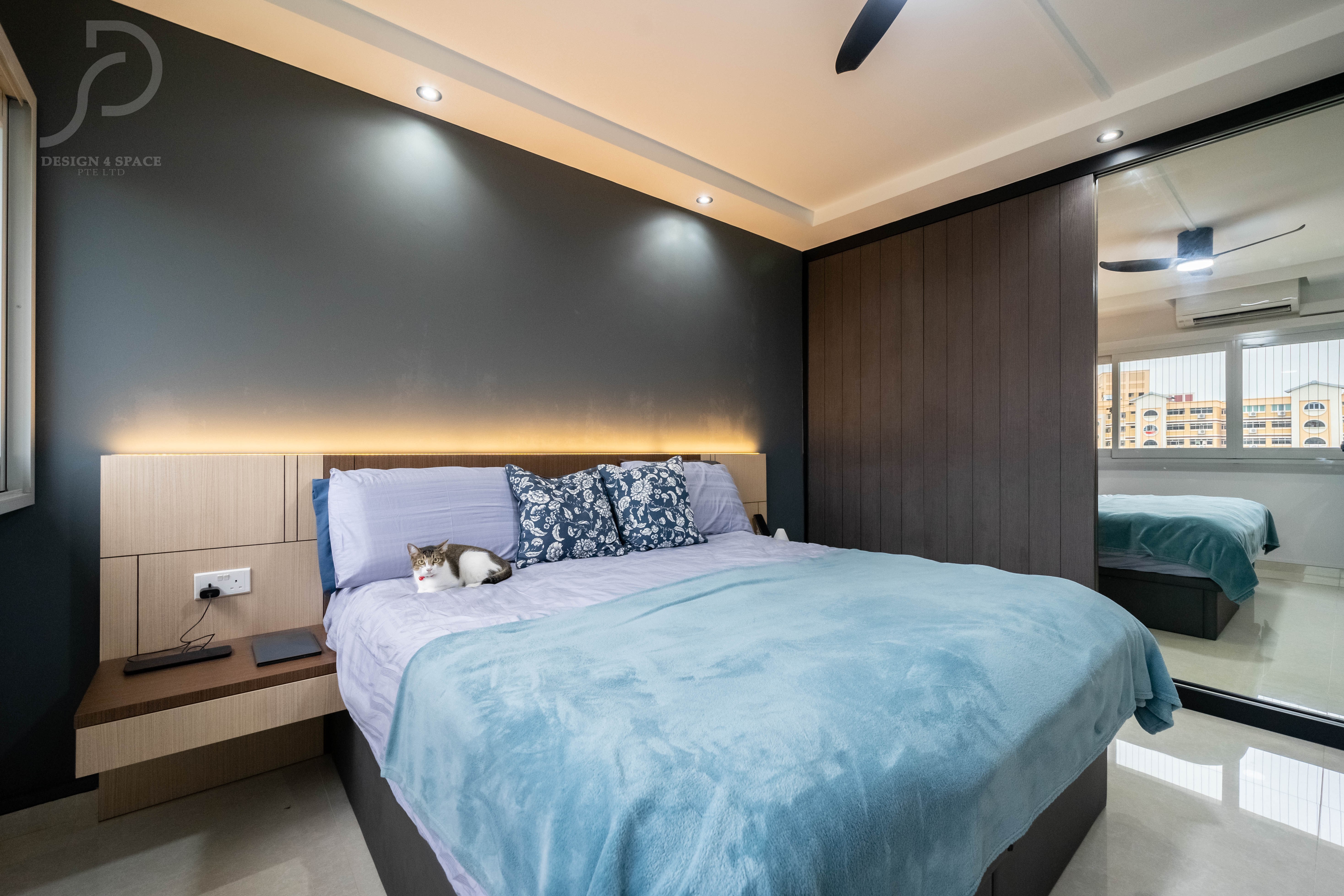 Contemporary Design - Bedroom - HDB Executive Apartment - Design by Design 4 Space Pte Ltd