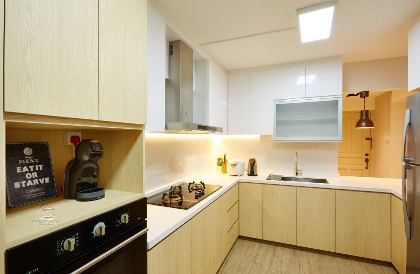 Scandinavian Design - Kitchen - HDB Executive Apartment - Design by Design 4 Space Pte Ltd