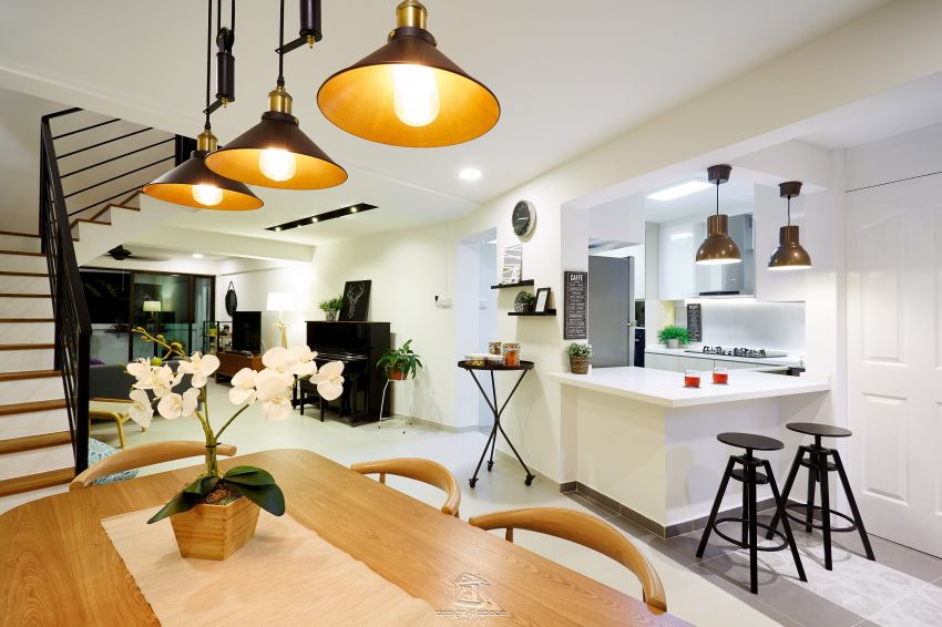 Scandinavian Design - Dining Room - HDB Executive Apartment - Design by Design 4 Space Pte Ltd