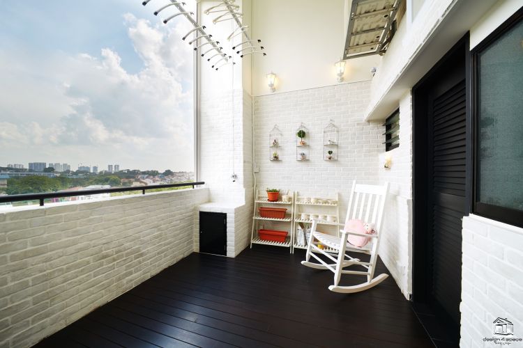 Classical, Minimalist Design - Balcony - HDB Executive Apartment - Design by Design 4 Space Pte Ltd