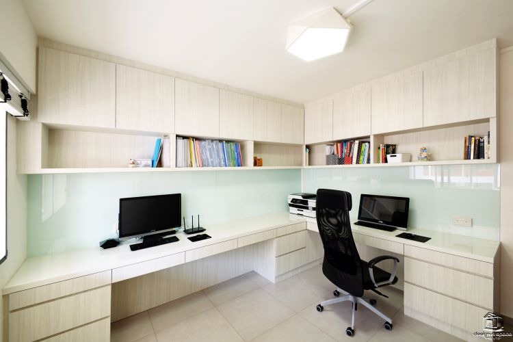 Classical, Minimalist Design - Study Room - HDB Executive Apartment - Design by Design 4 Space Pte Ltd