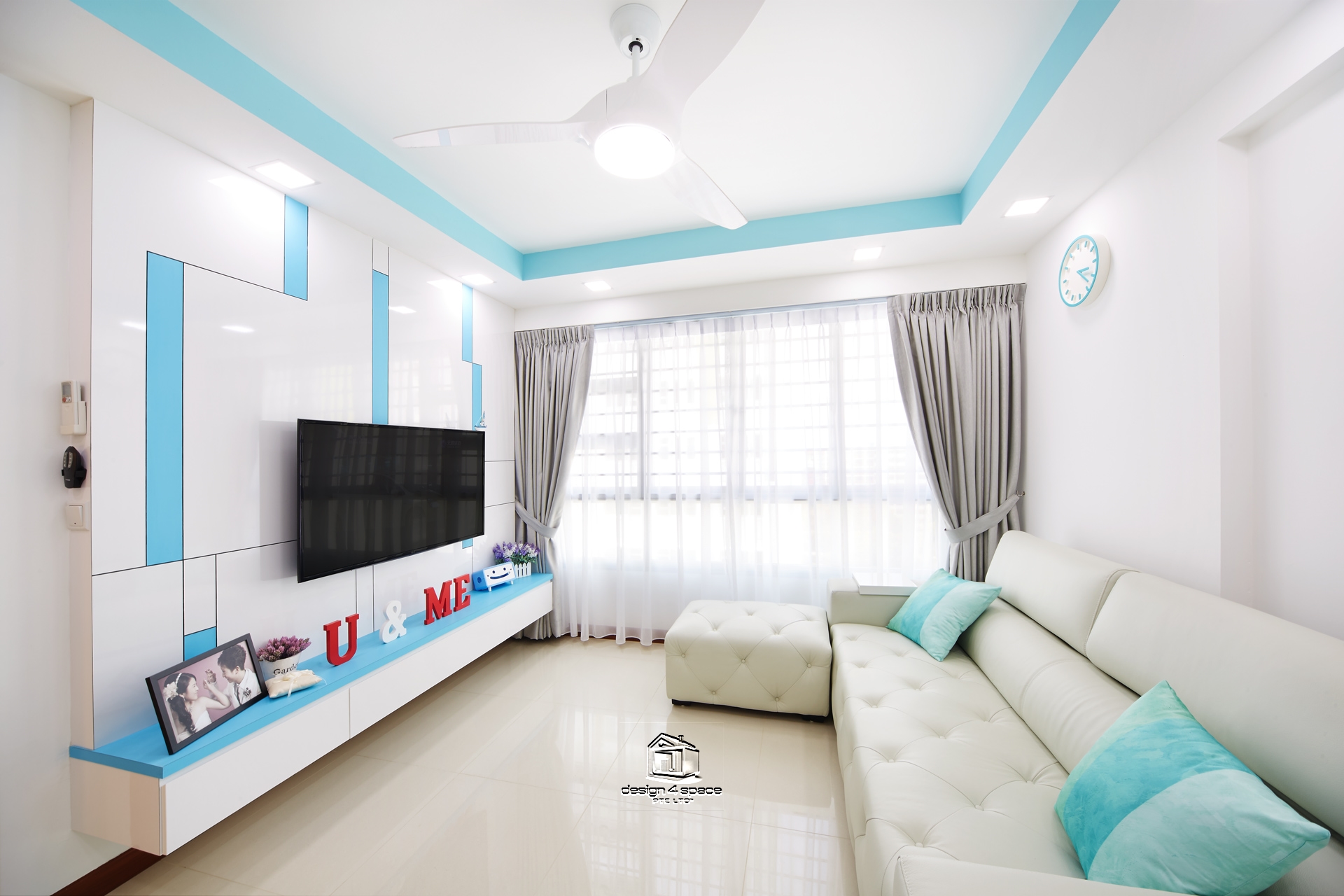 Contemporary, Minimalist, Modern Design - Living Room - HDB 4 Room - Design by Design 4 Space Pte Ltd