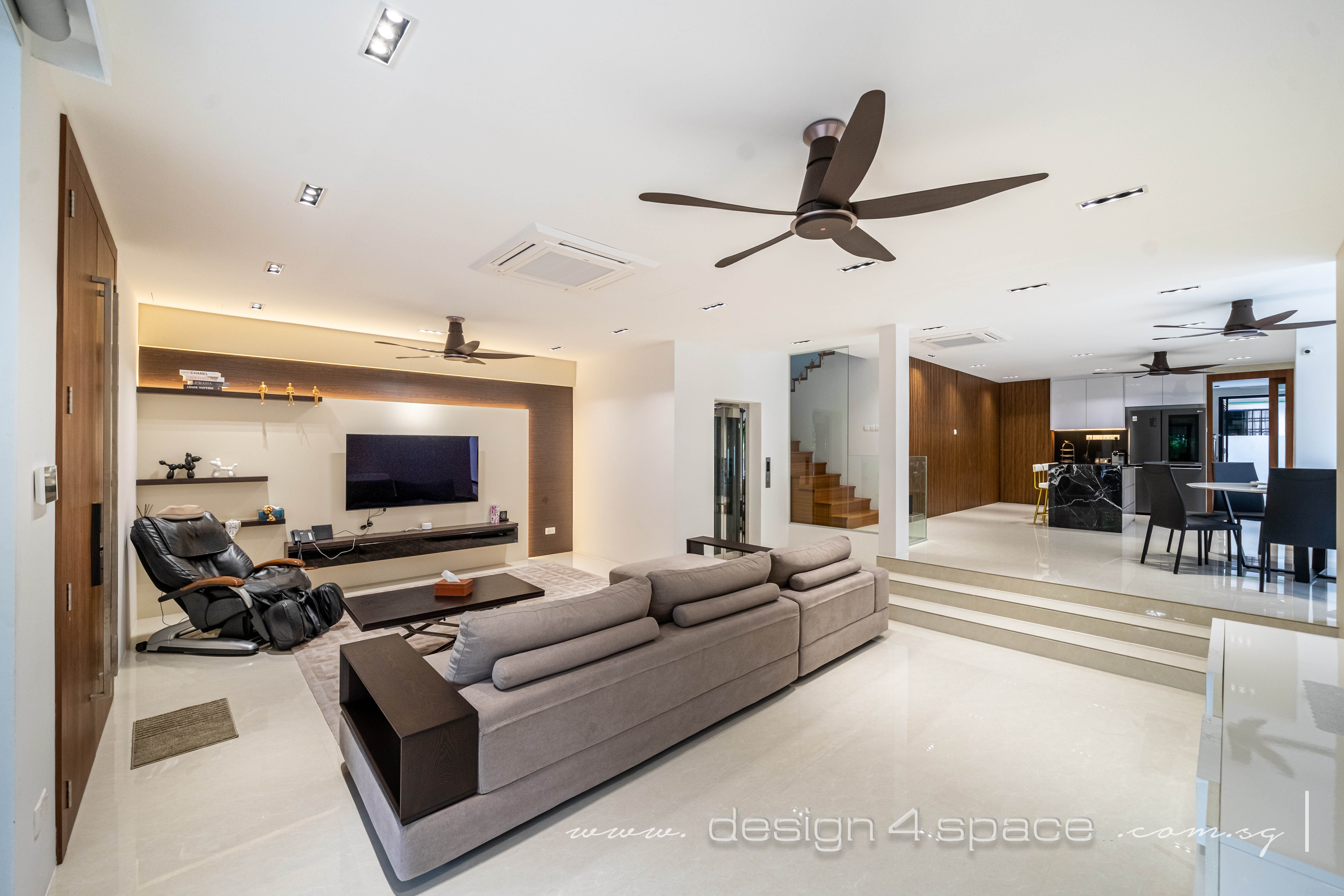 Contemporary Design - Living Room - Landed House - Design by Design 4 Space Pte Ltd