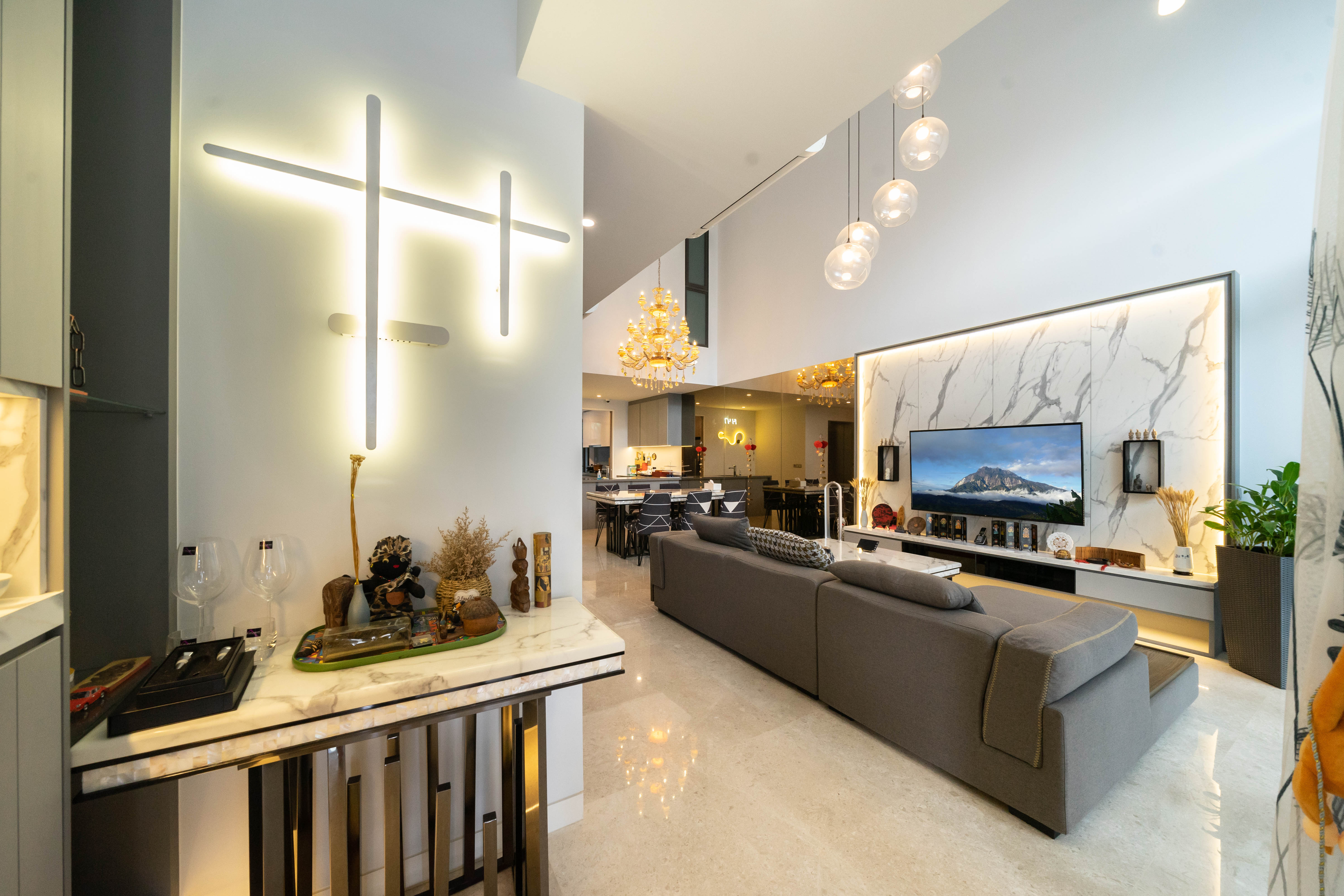 Contemporary Design - Living Room - Landed House - Design by Design 4 Space Pte Ltd