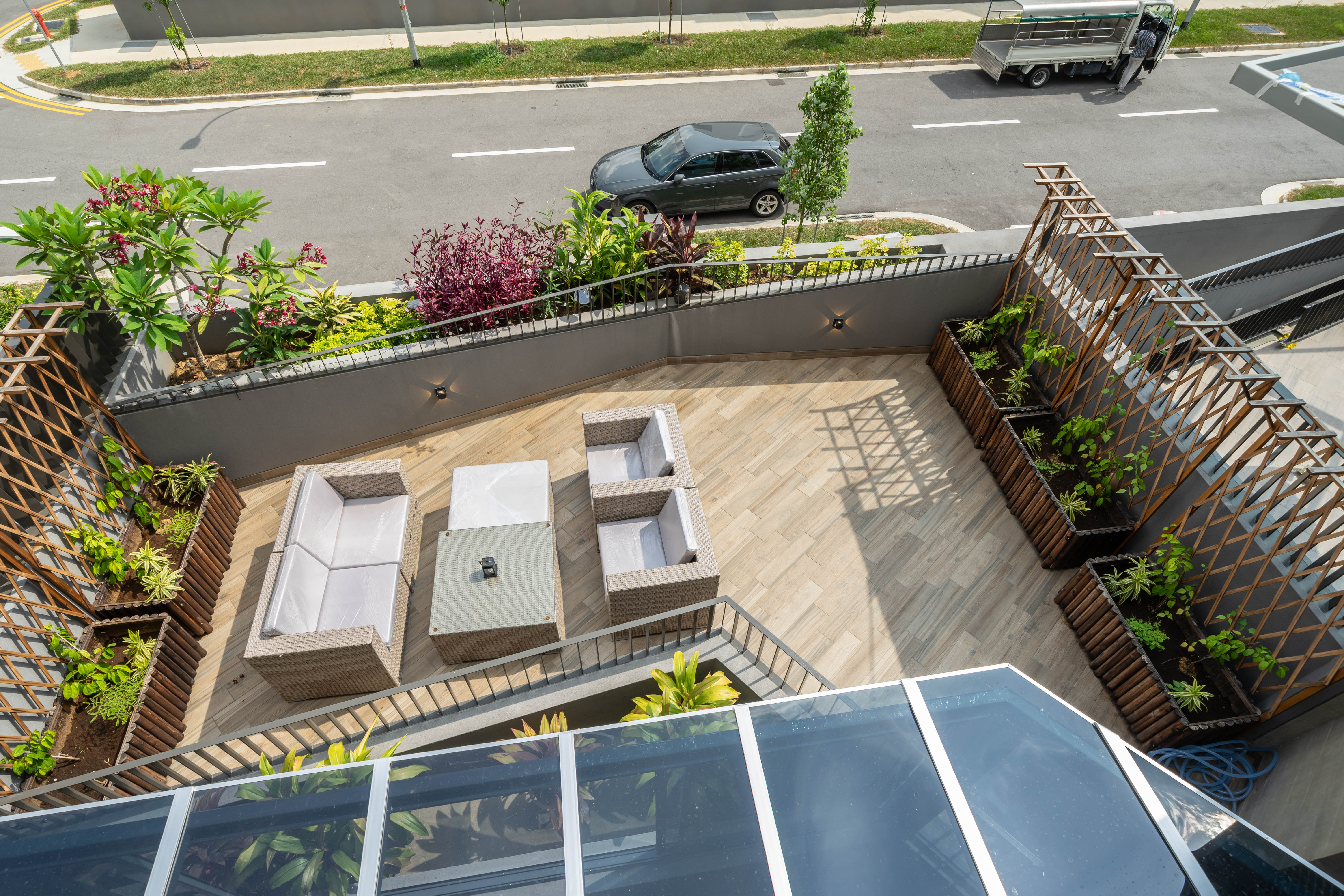 Contemporary Design - Balcony - Landed House - Design by Design 4 Space Pte Ltd