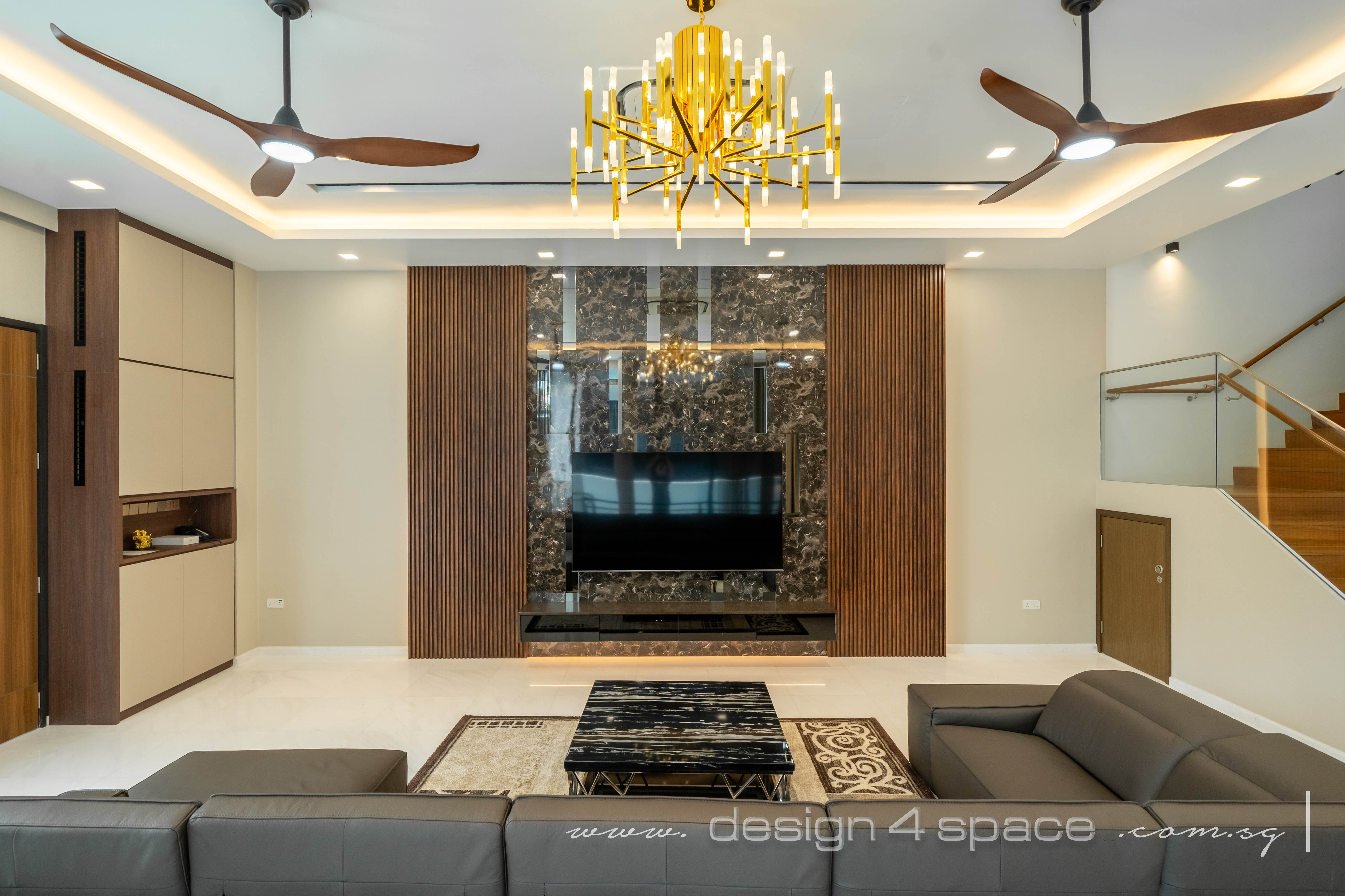 Modern Design - Living Room - Landed House - Design by Design 4 Space Pte Ltd