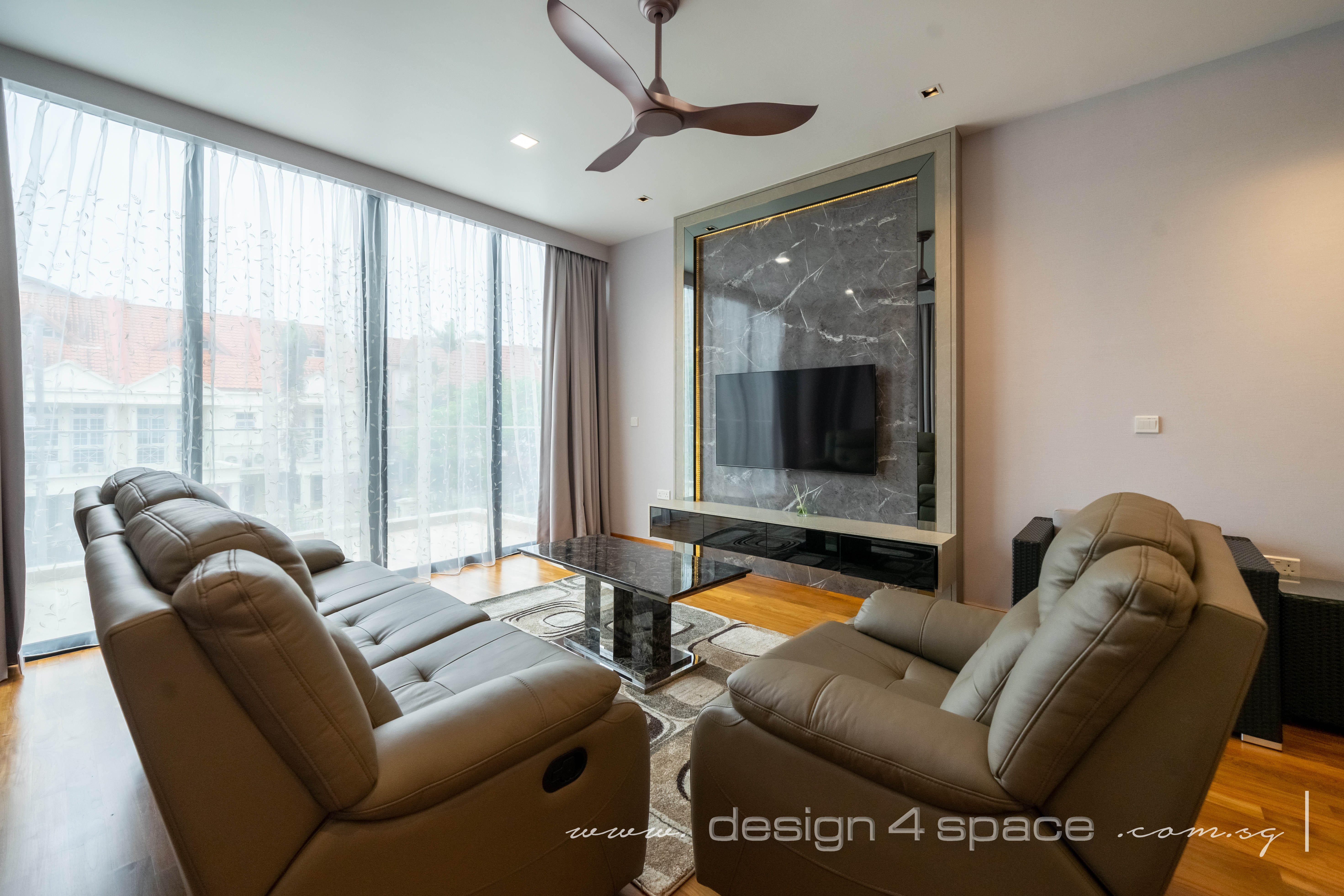 Modern Design - Living Room - Landed House - Design by Design 4 Space Pte Ltd